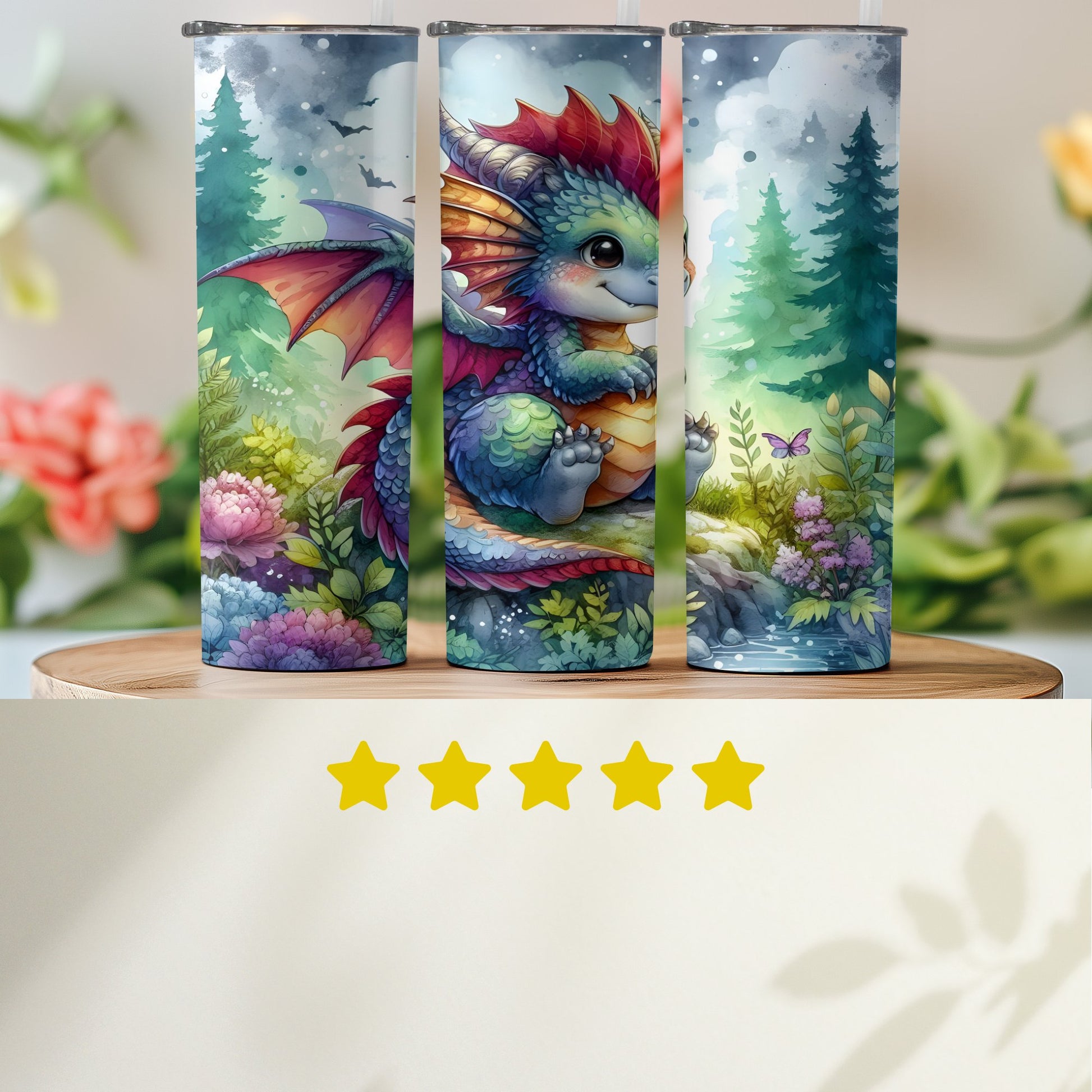 Fantasy Dragon Art Stainless Steel Tumbler product