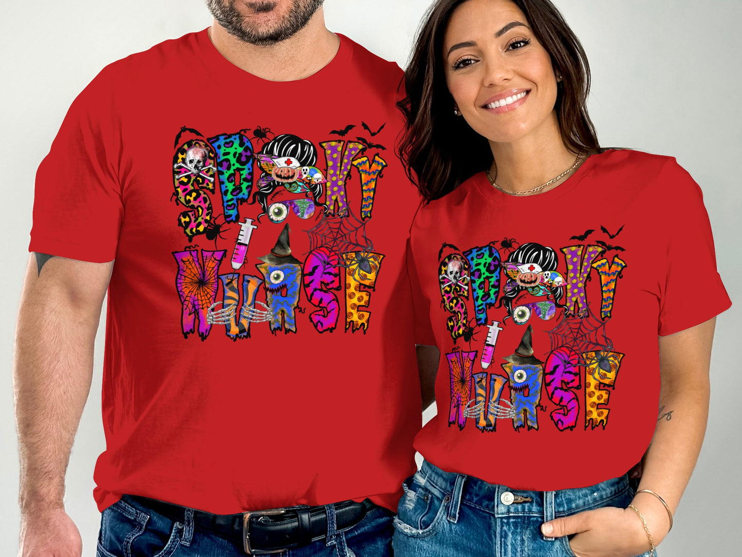 Spooky Khaos Colorful Halloween Graphic T-shirt product type