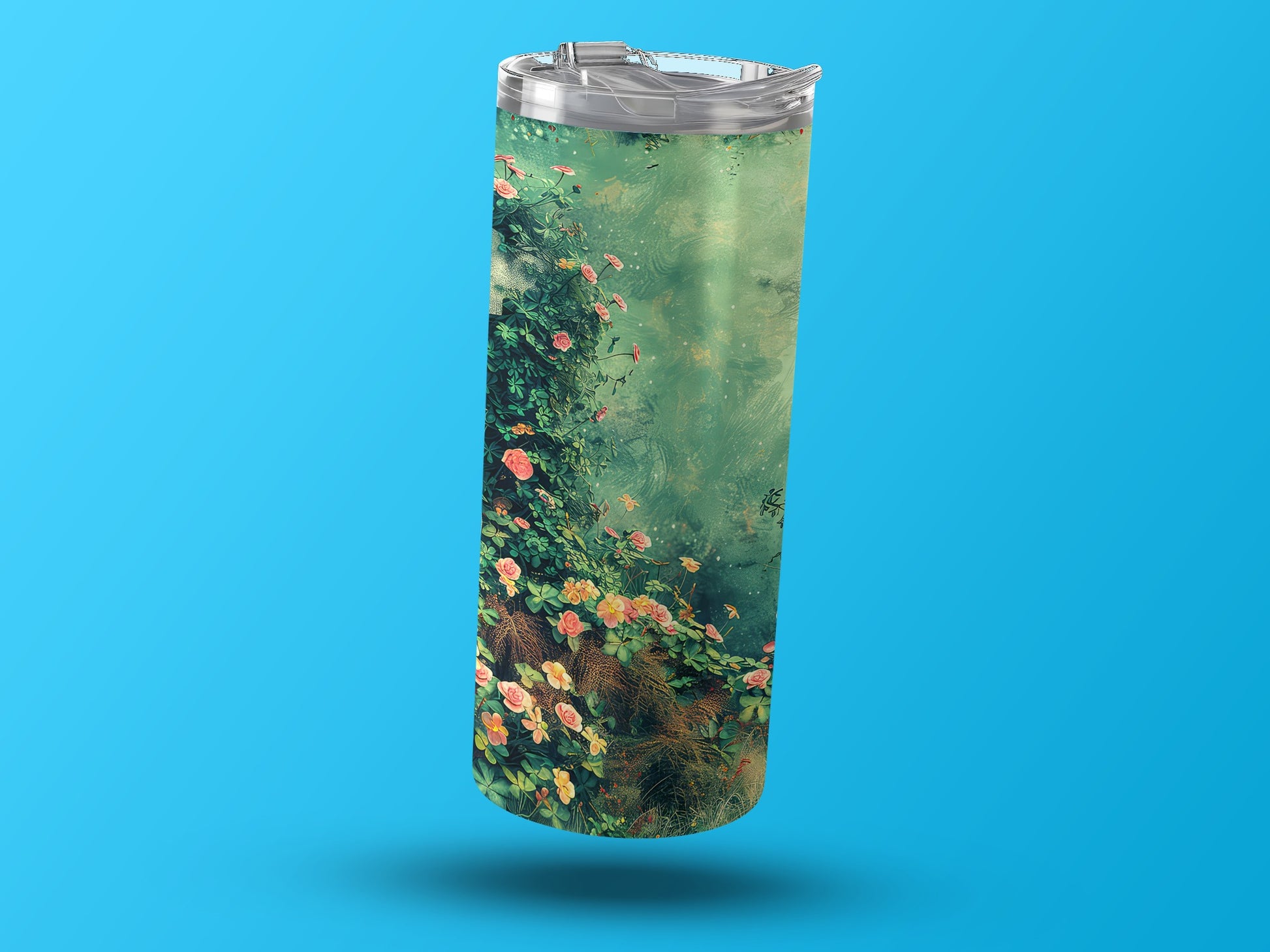 Enchanted Garden Scene Design Insulated Tumbler Cup