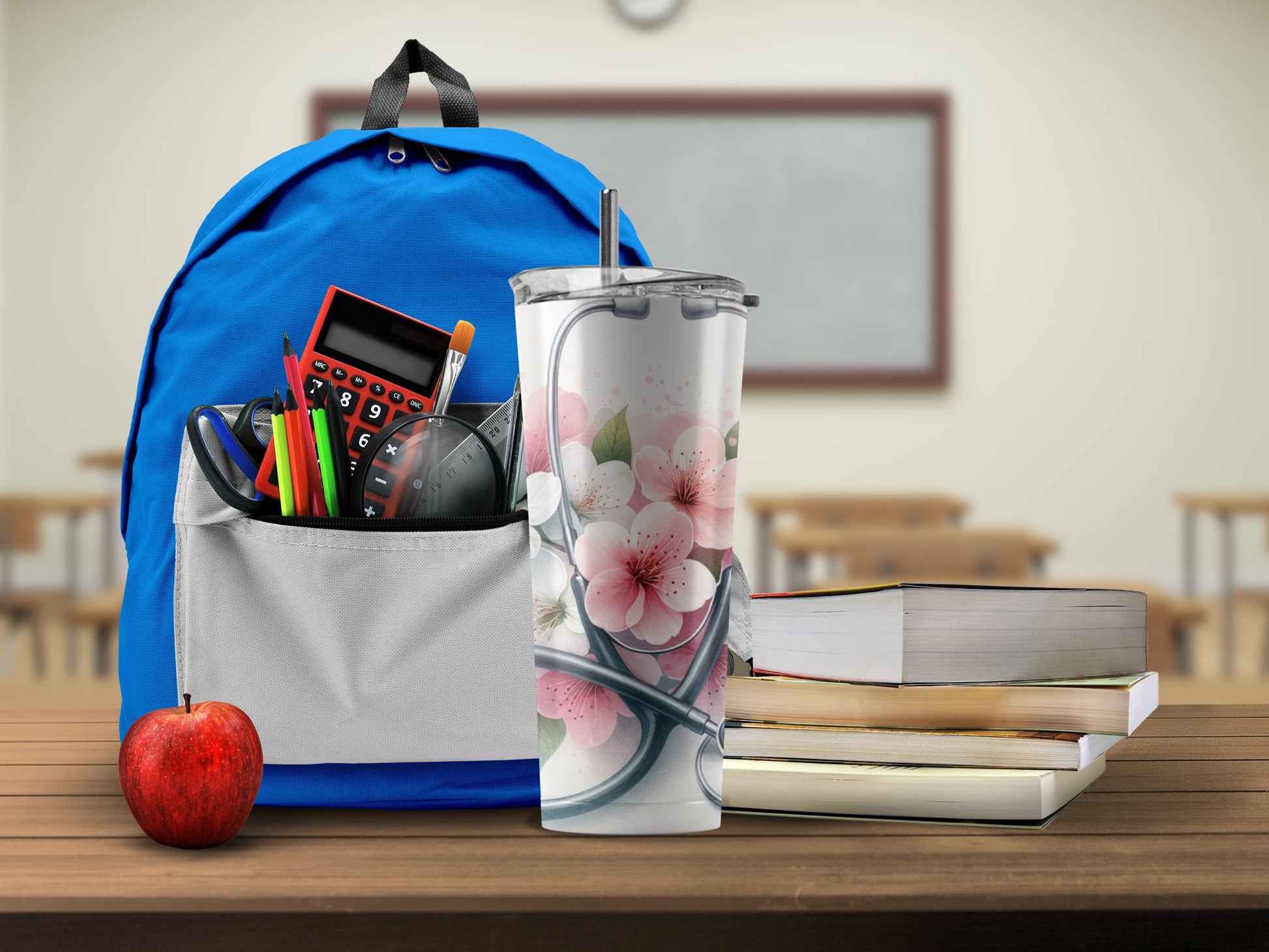 Blue Backpack Essential for School Supplies Product