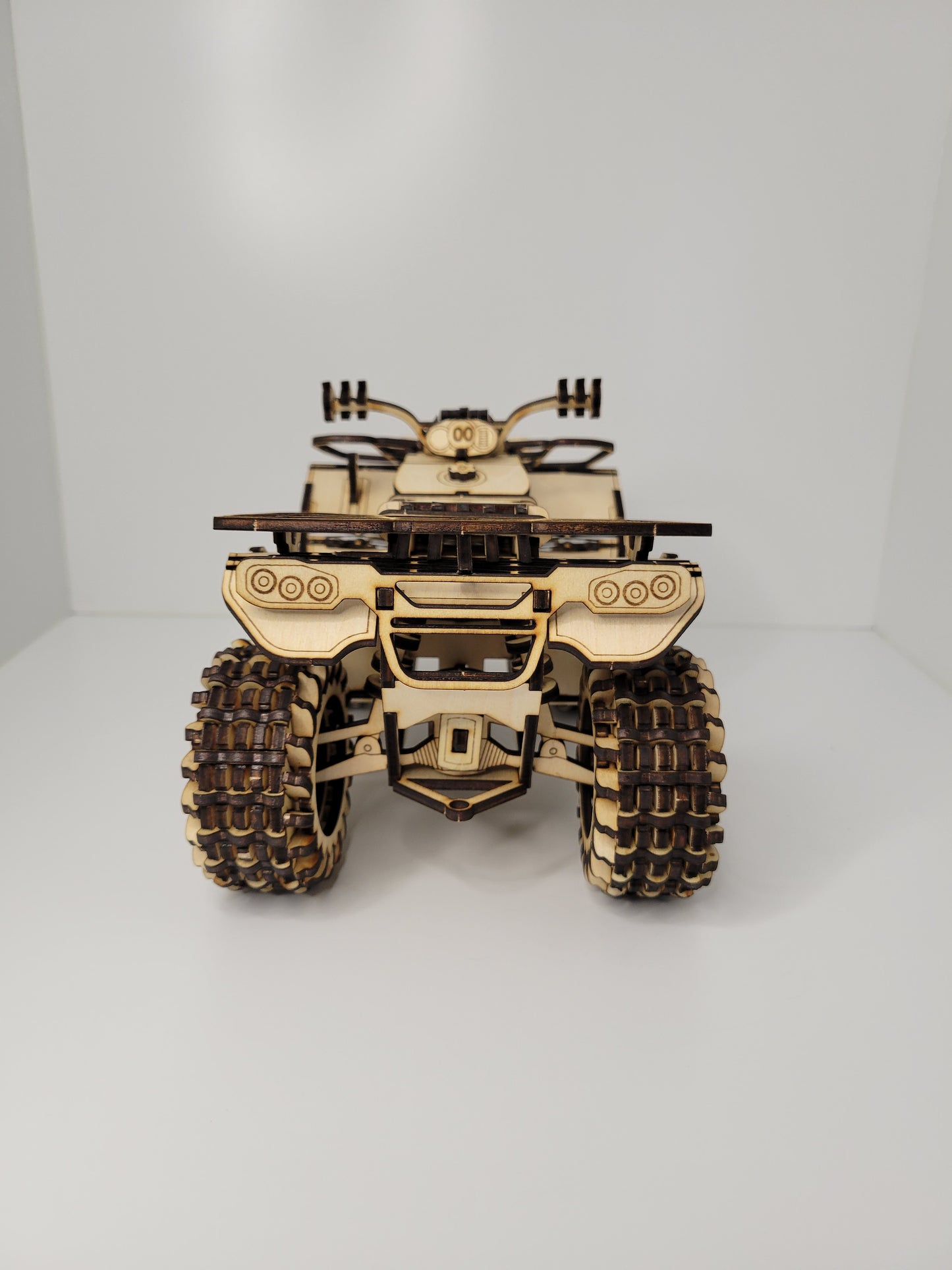Intricate 3D Wooden Puzzle ATV Model Kit for Enthusiasts