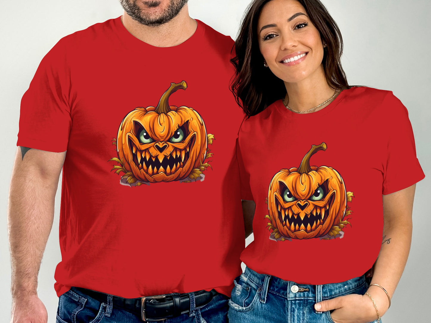 Fierce Jack-o'-Lantern Design Red Apparel product type