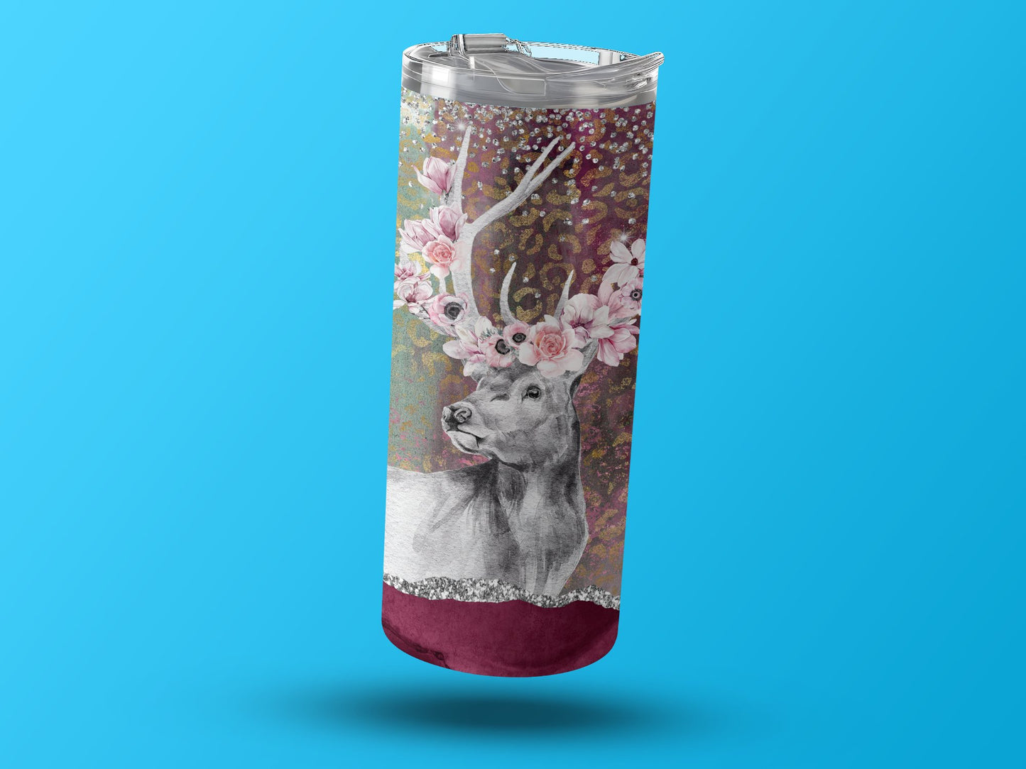 Festive Deer Design Double-Walled Insulated Tumbler product type