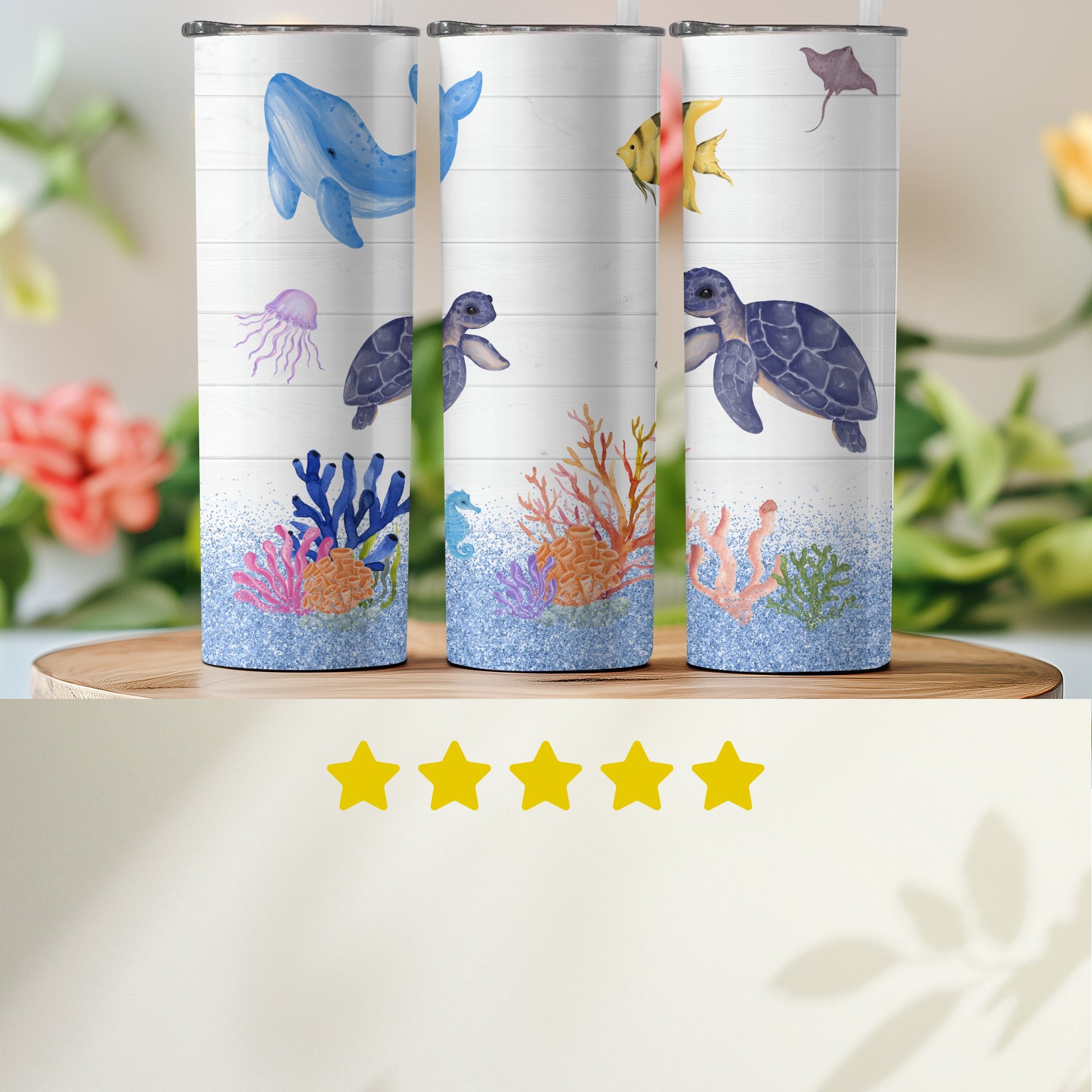 Underwater Sea Creatures Design Tumbler product