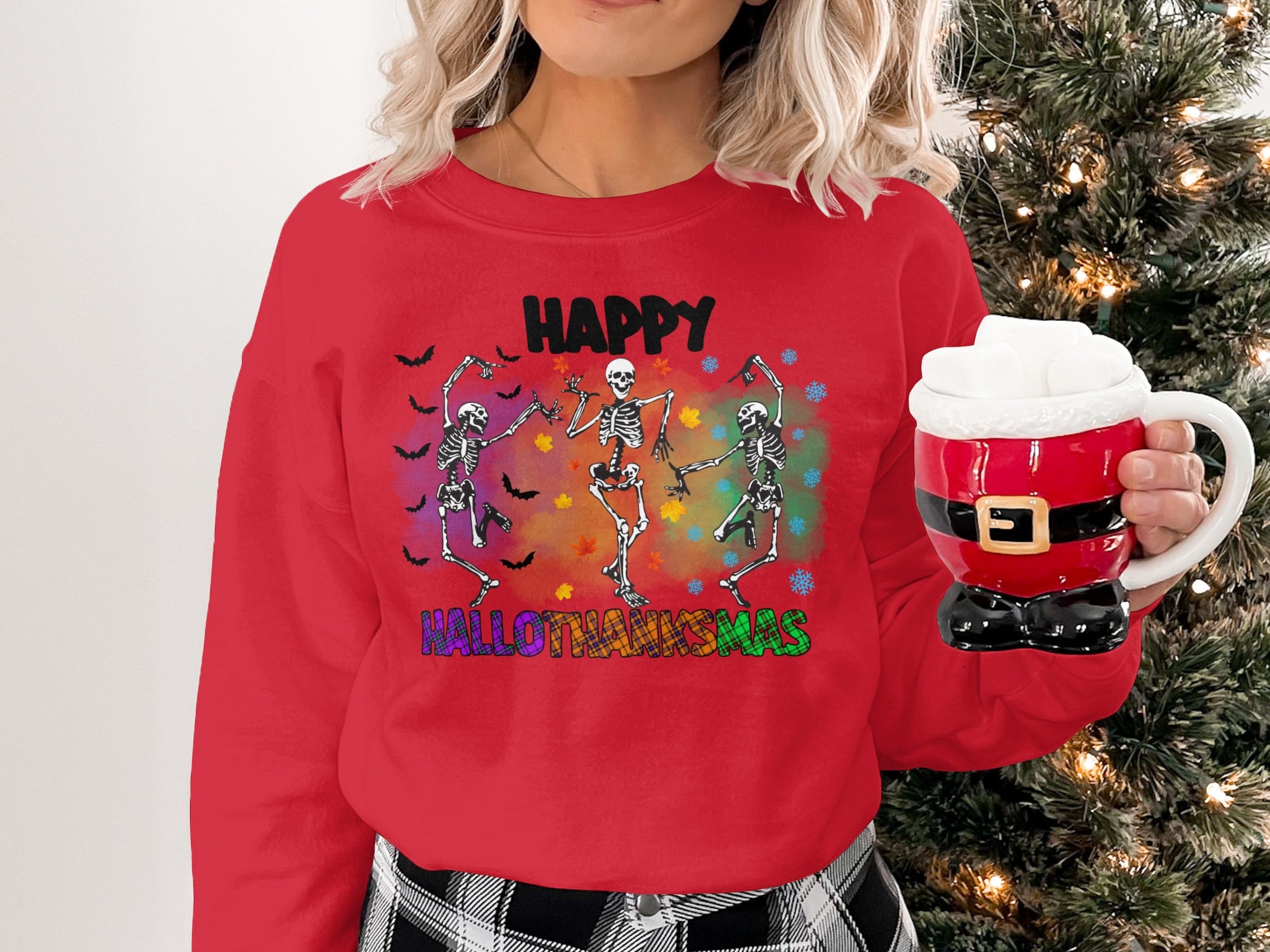 Happy Hallothanksmas Graphic Sweatshirt