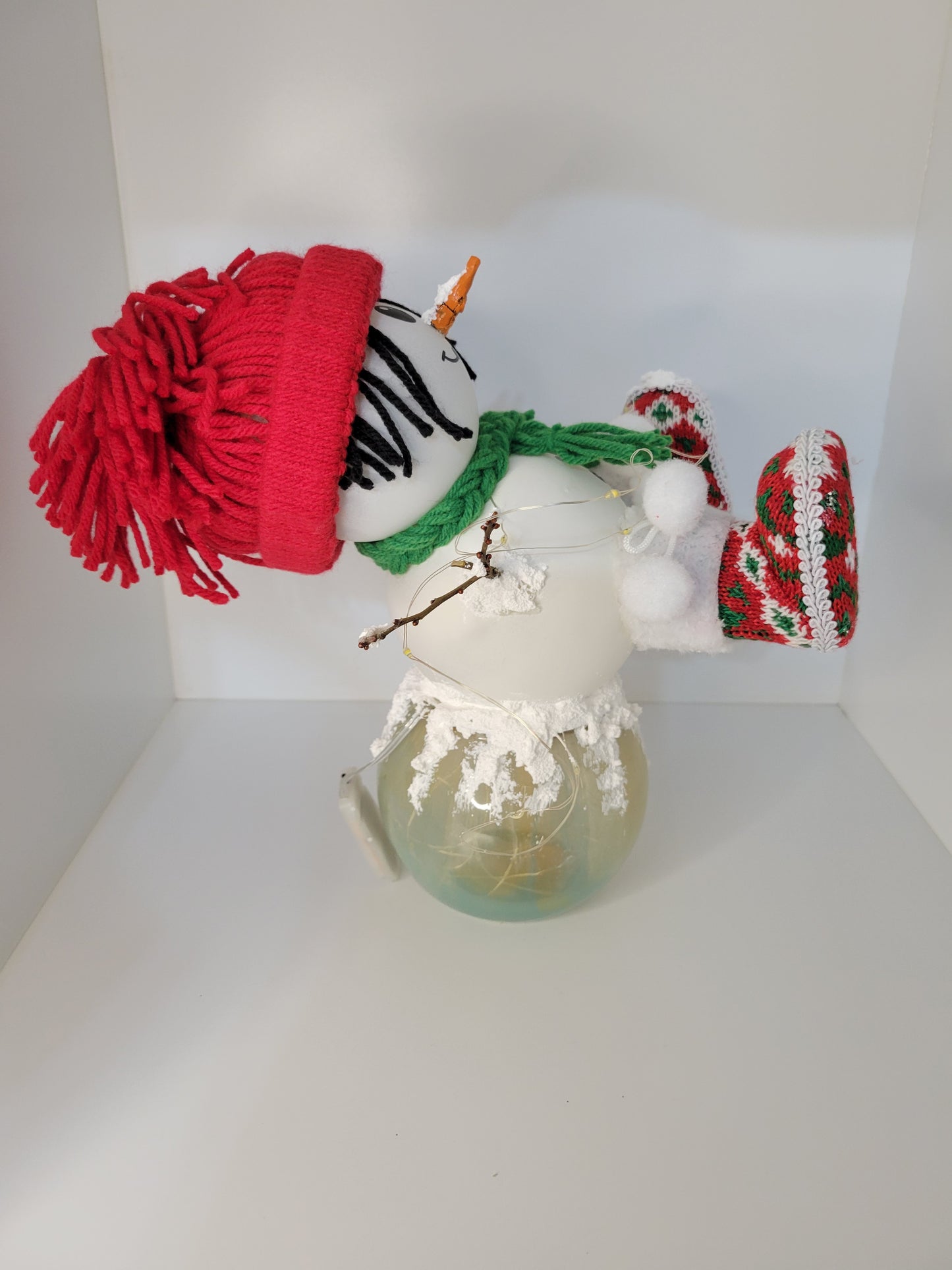 Adorable Winter Snowman Doll with Festive Hat and Scarf