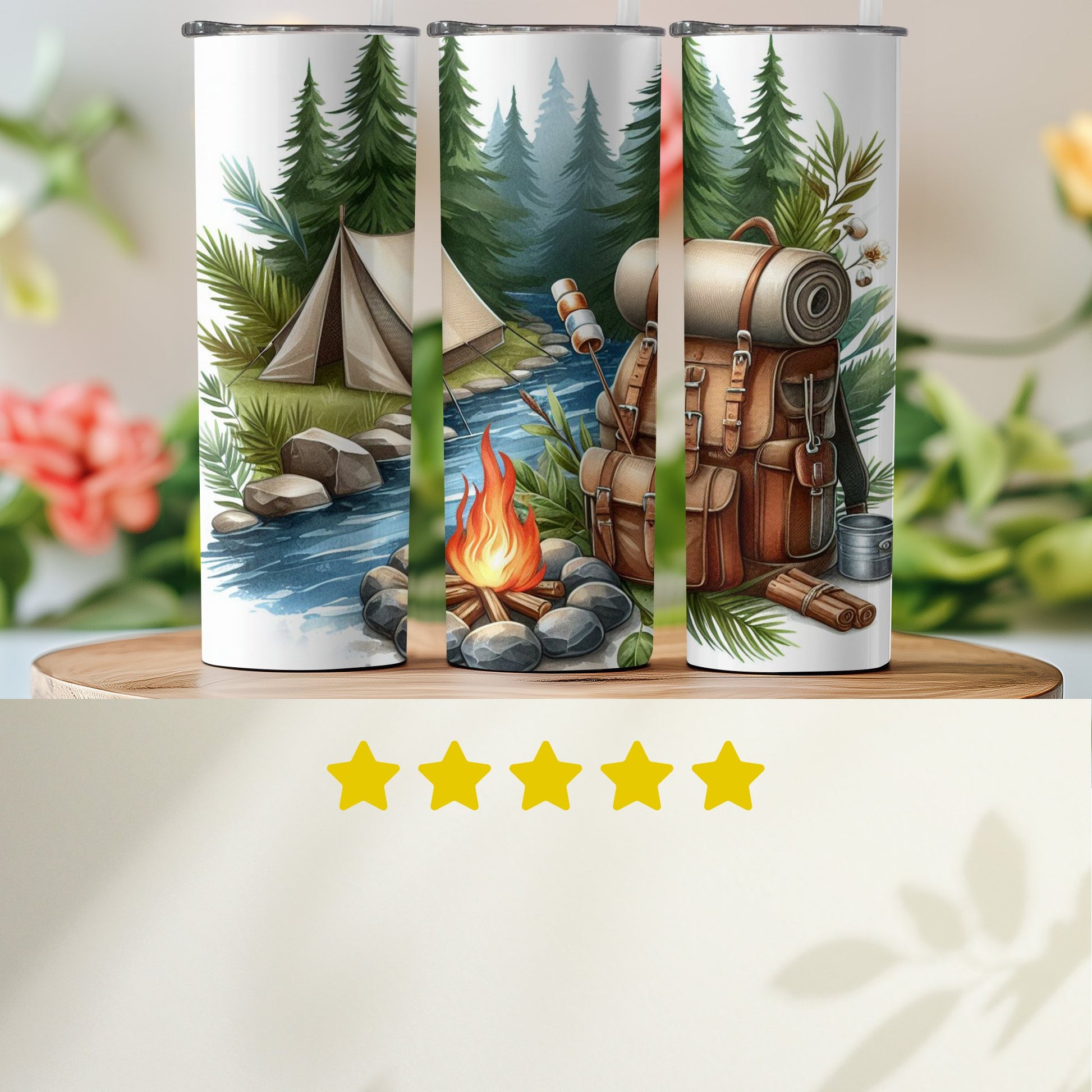 Wilderness Camping Scene Drinking product