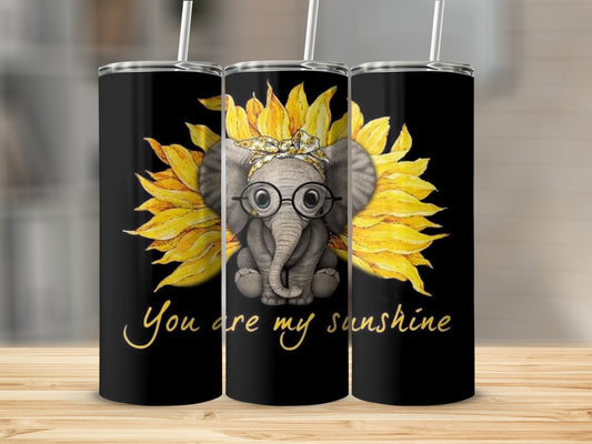 You are my sunshine cute elephant themed tumbler product