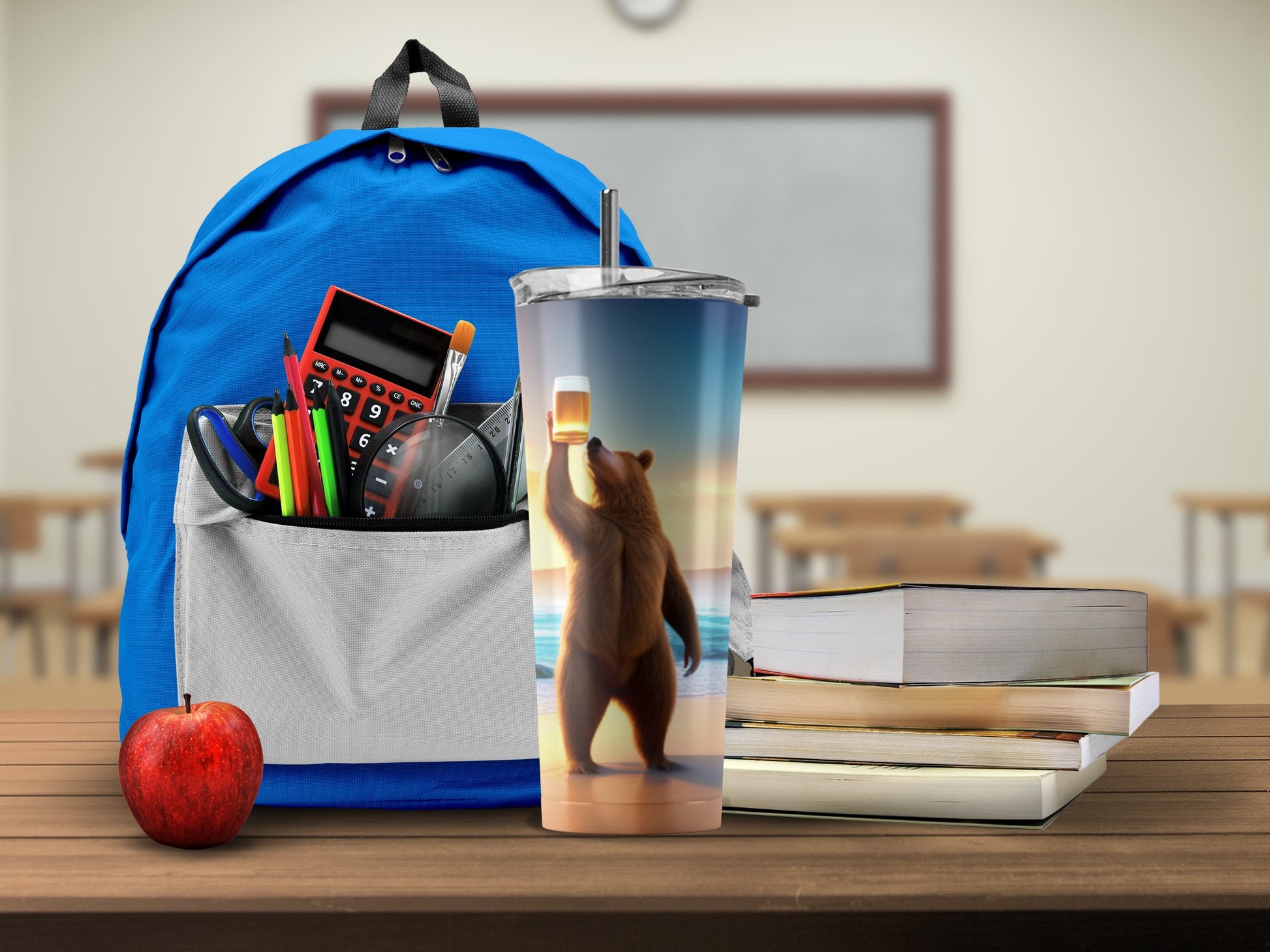 Bear Design Insulated Tumbler for School and Work product