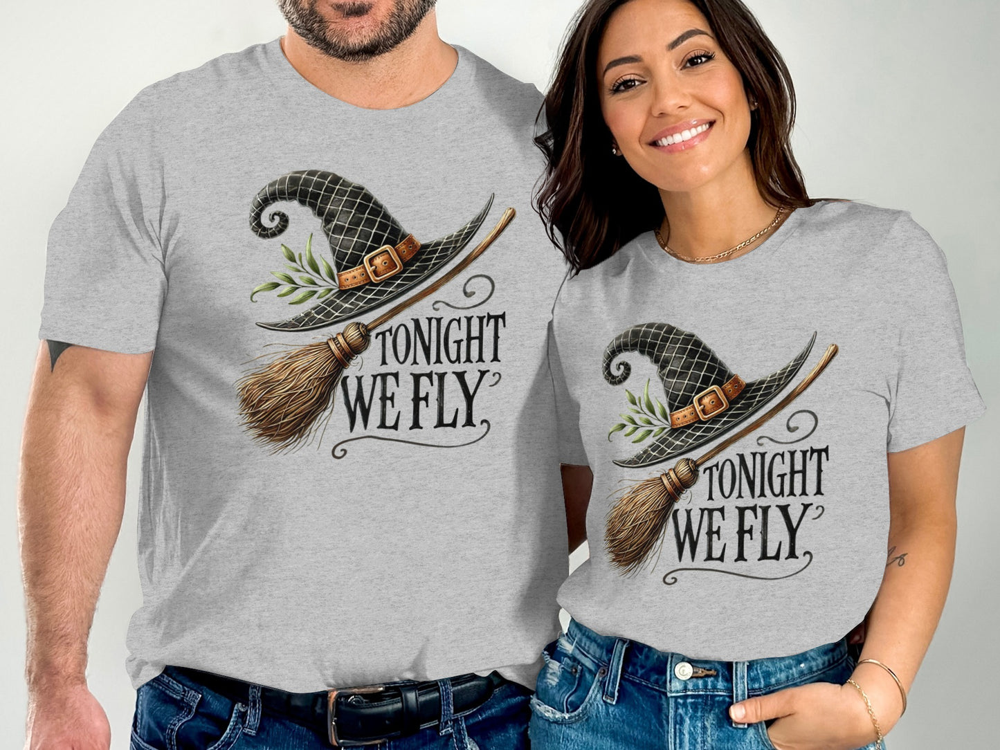 Tonight We Fly Witch Hat Broomstick T Shirt product type