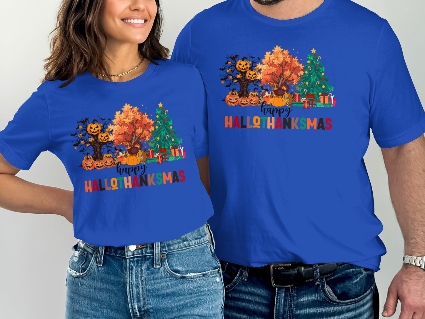 Happy Hallohanksmas Graphic Tee Fun Festive Design