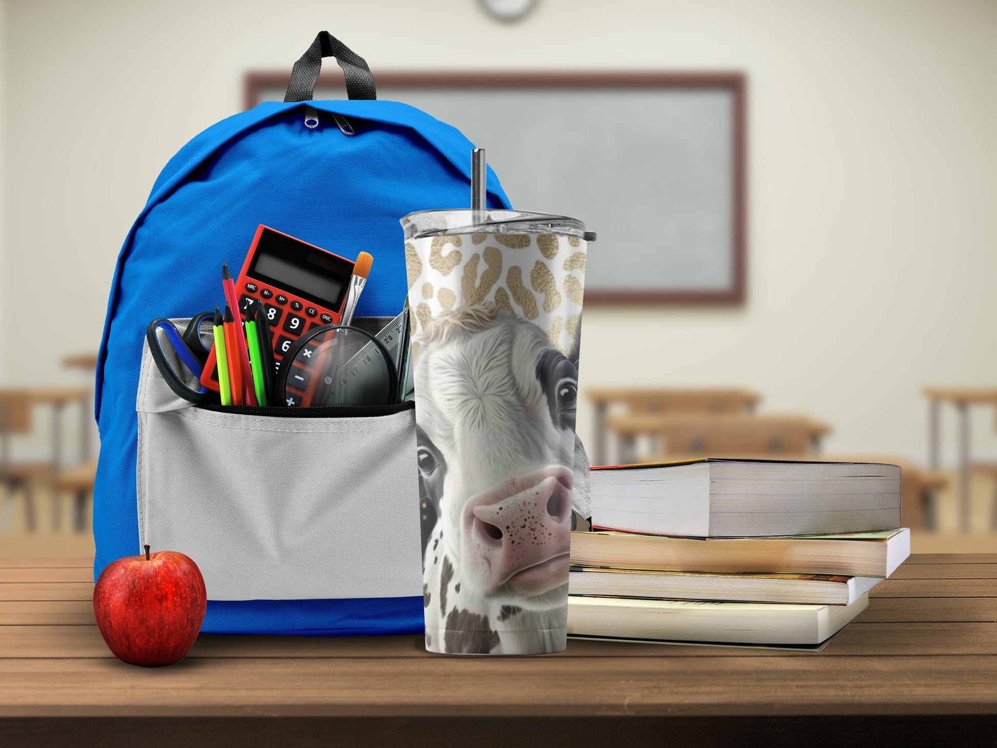 Cute Cow Print Tumbler for Back To School product