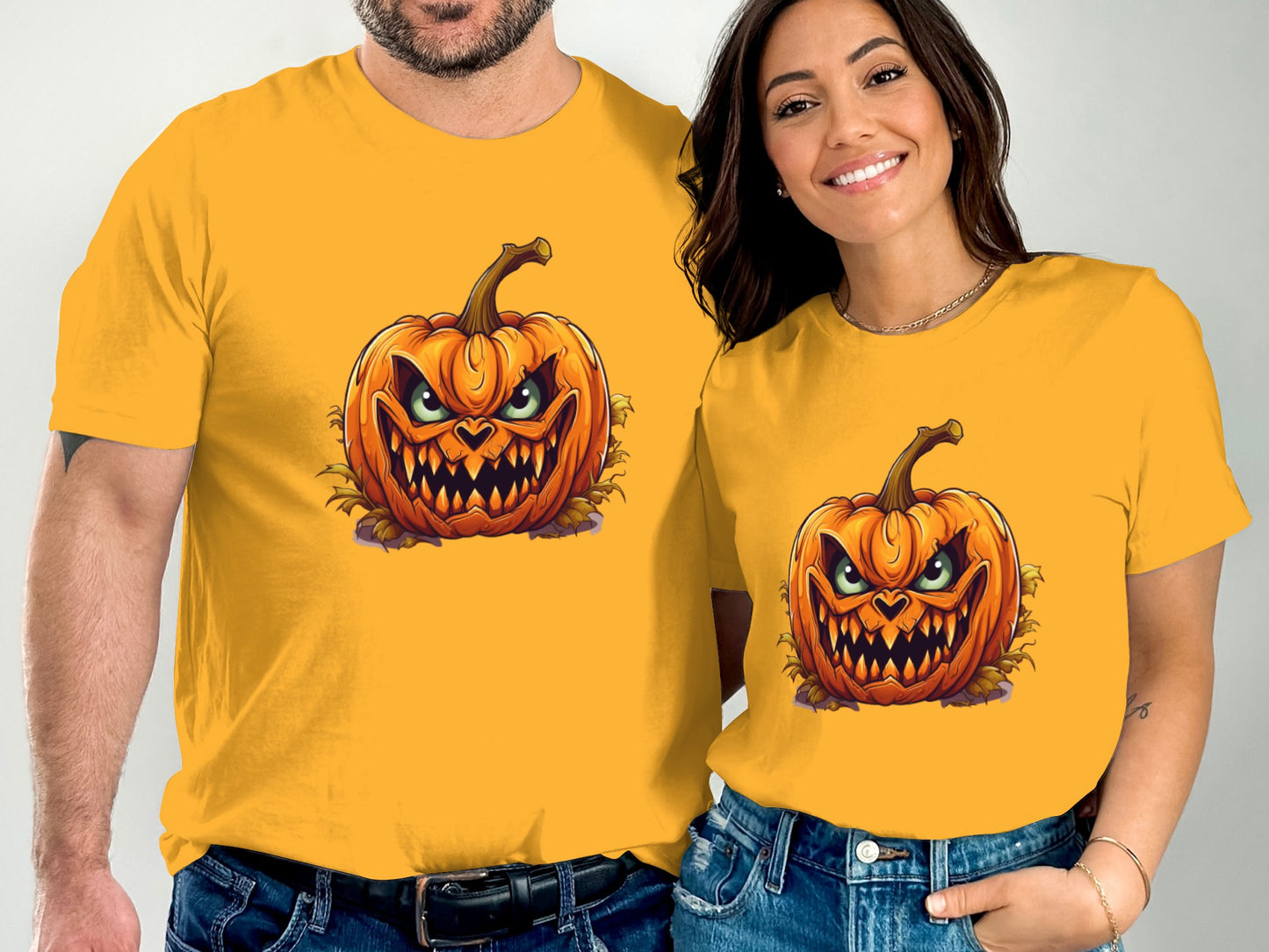 Scary Pumpkin Face Graphic Unisex Tee product