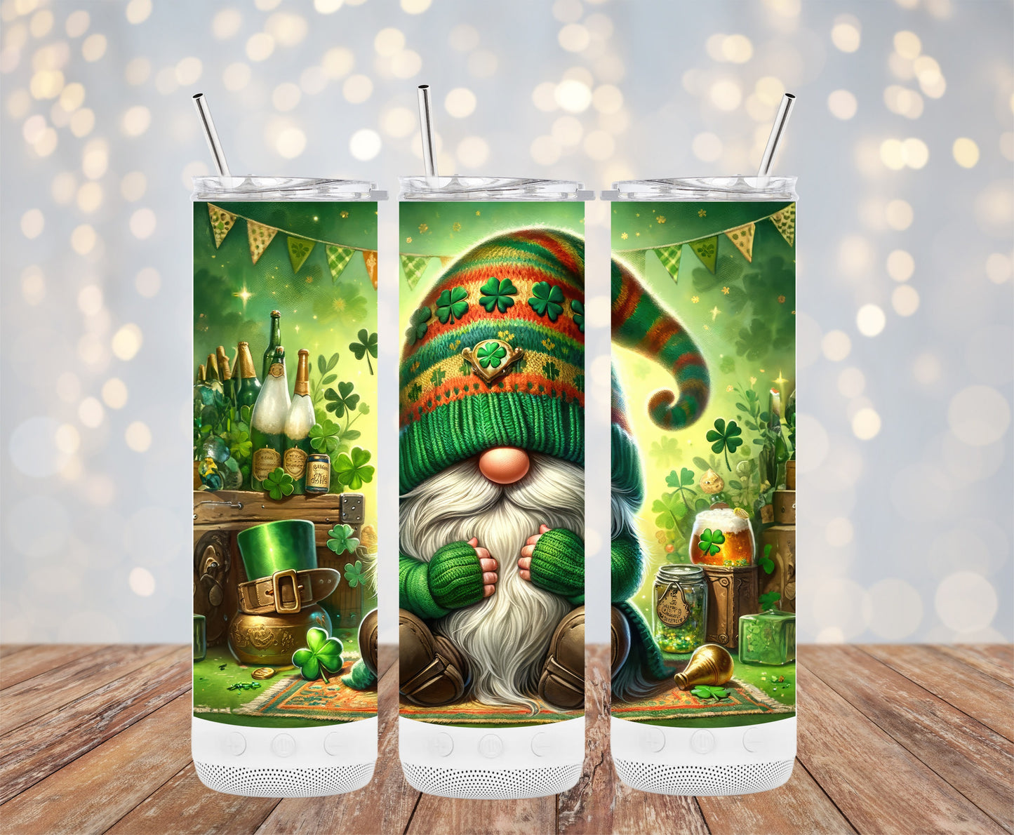 St. Patrick's Day Gnome Themed Party Tumbler Cups