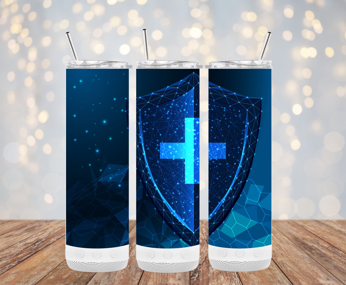 Geometric Pattern Shield Print Tumbler product