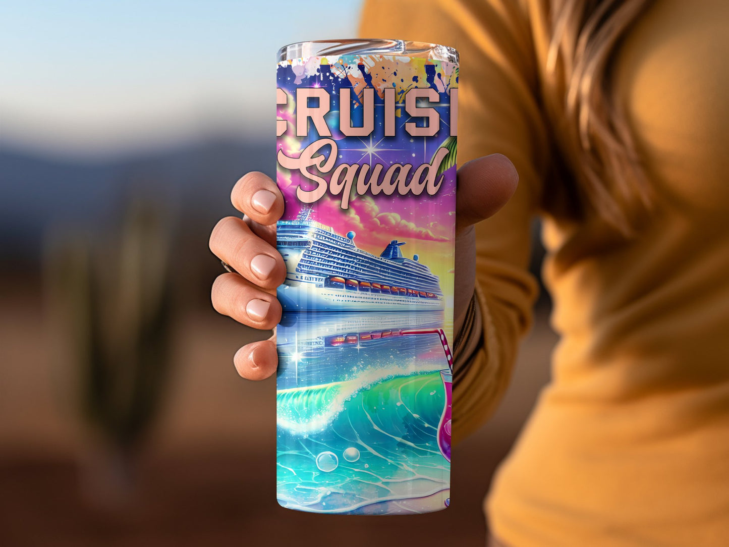 Cruise Squad Vibrant Ocean Graphic Tumbler product
