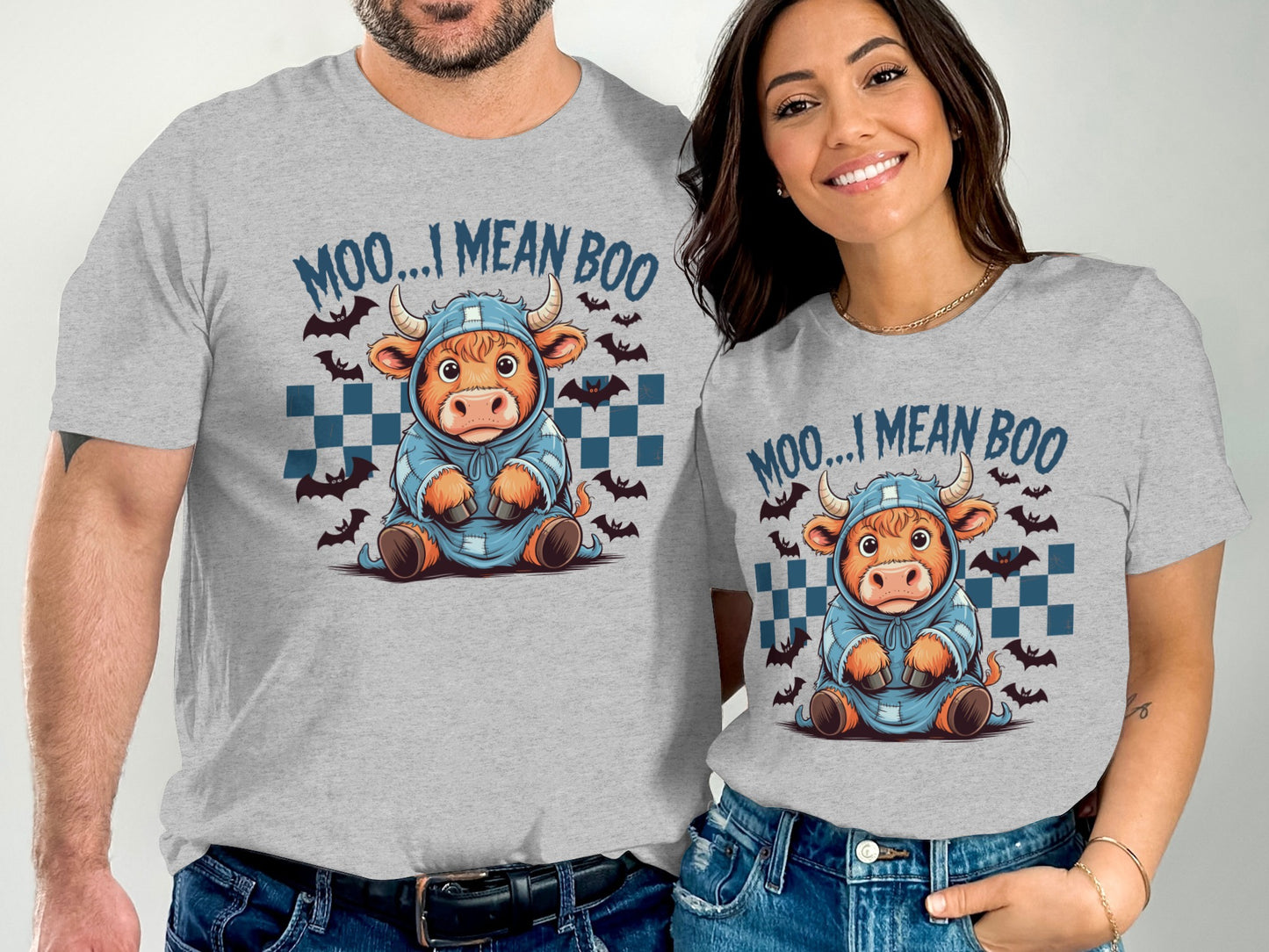 Moo I Mean Boo Cute Halloween Unisex T-shirt product type