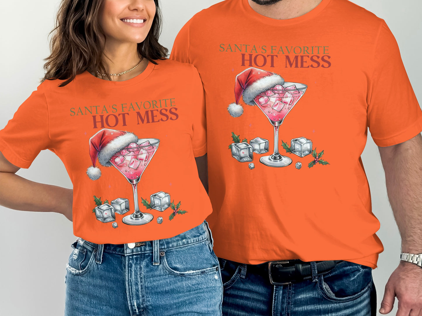 Santa's Favorite Hot Mess T-Shirt Festive Christmas