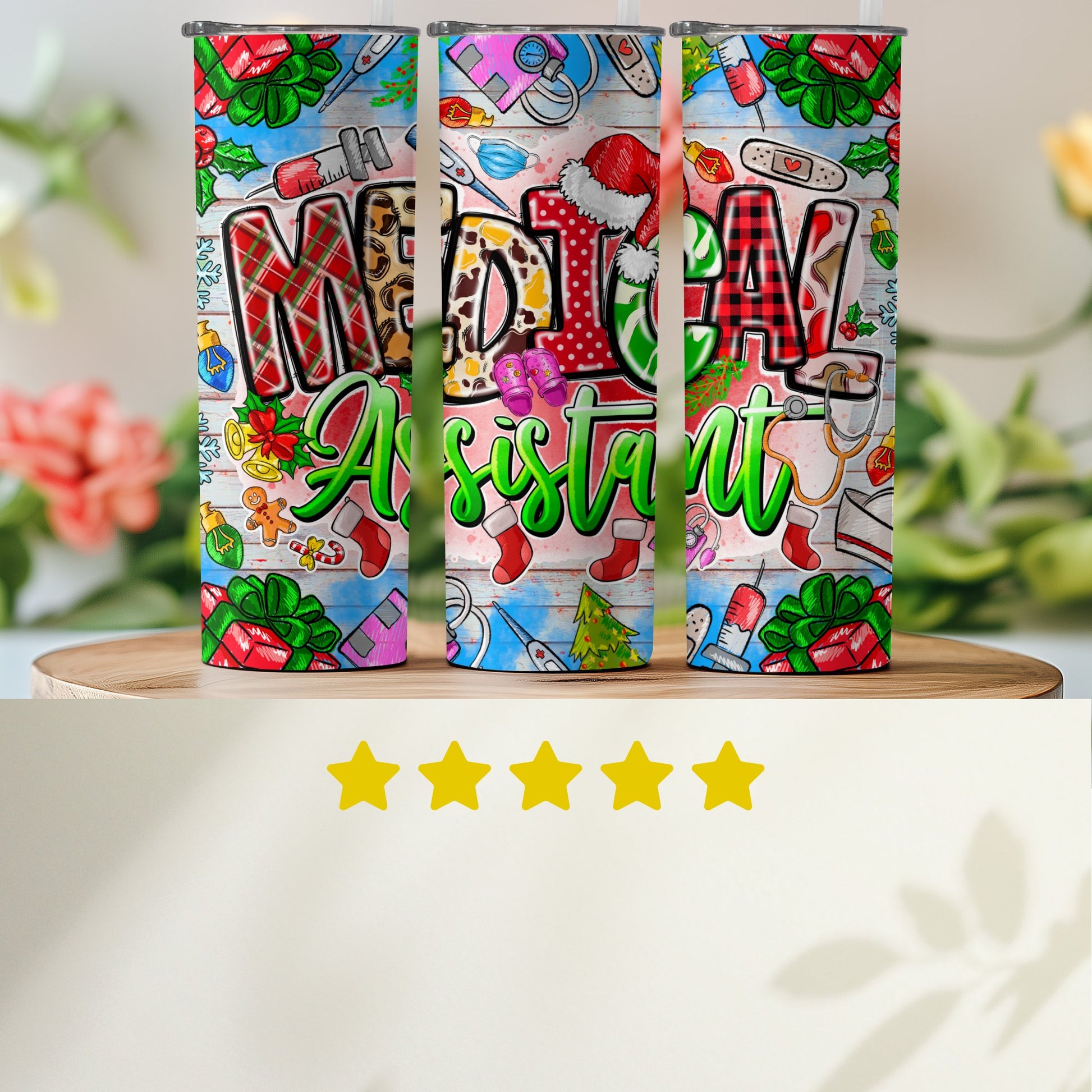 Medical Assistant Christmas Themed Tumbler product