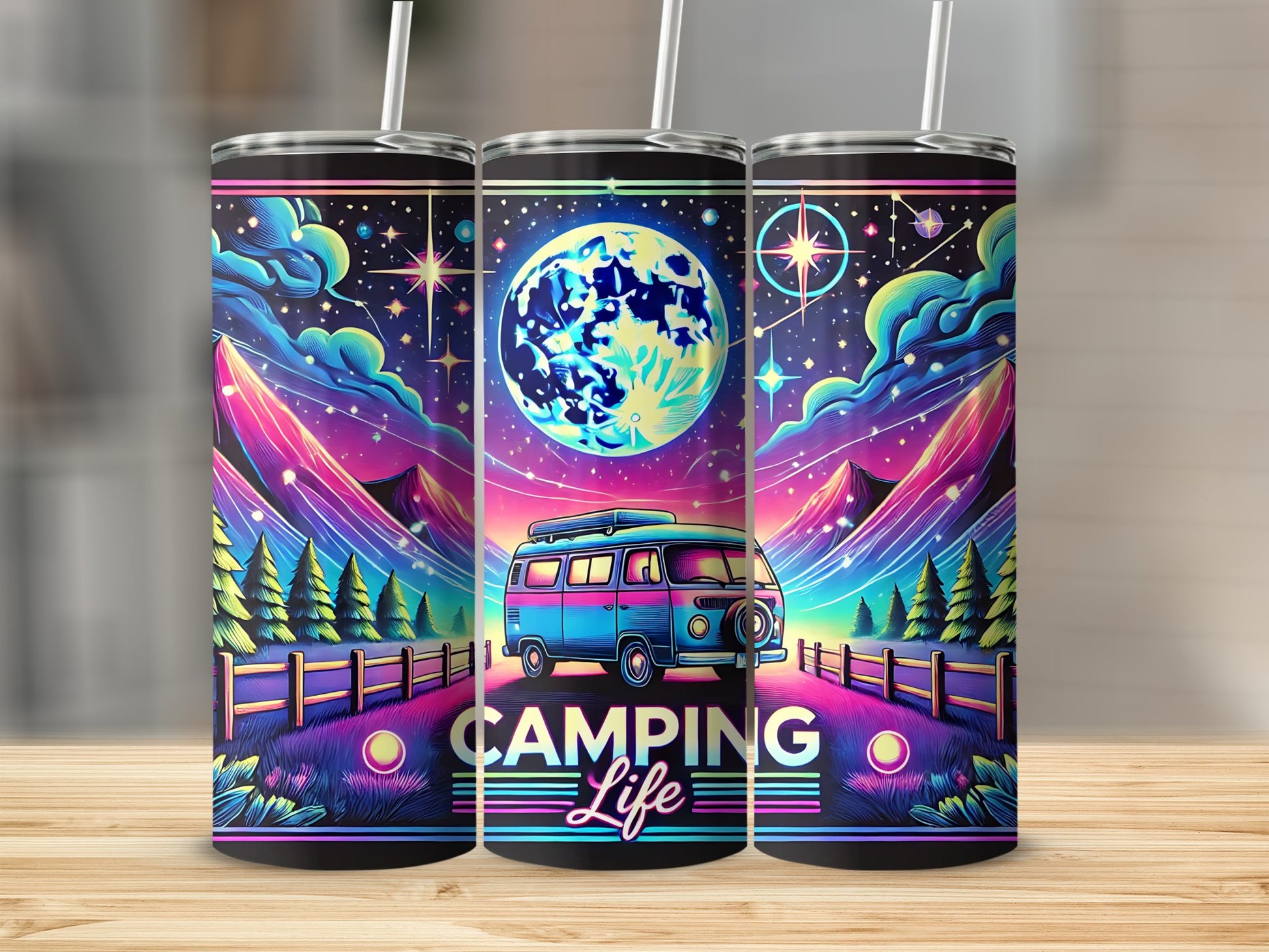 Camping Life Vibrant Scenic Design Tumbler product