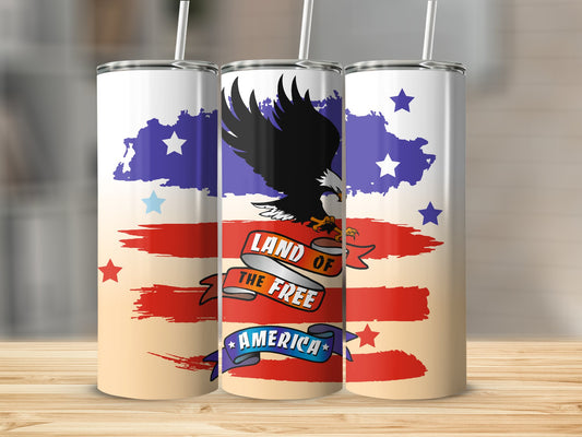 Patriotic Eagle Land Of The Free America Tumbler product type