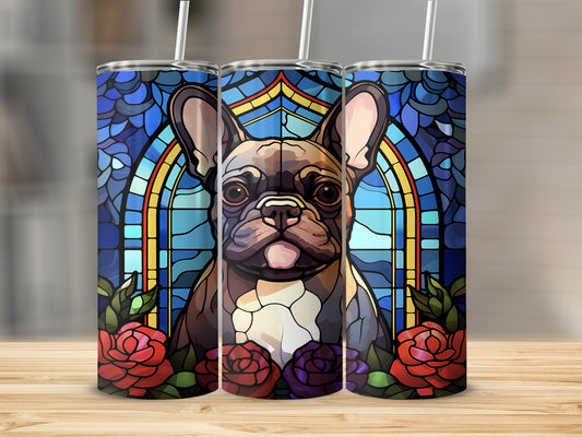 French Bulldog Stained Glass Pattern Tumbler product