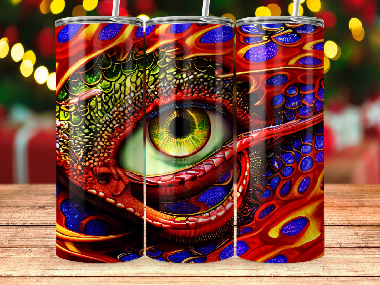 Colorful Abstract Eye Design Tumbler Set product type