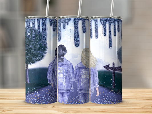 Friends Forever Denim Jacket Design Tumbler product