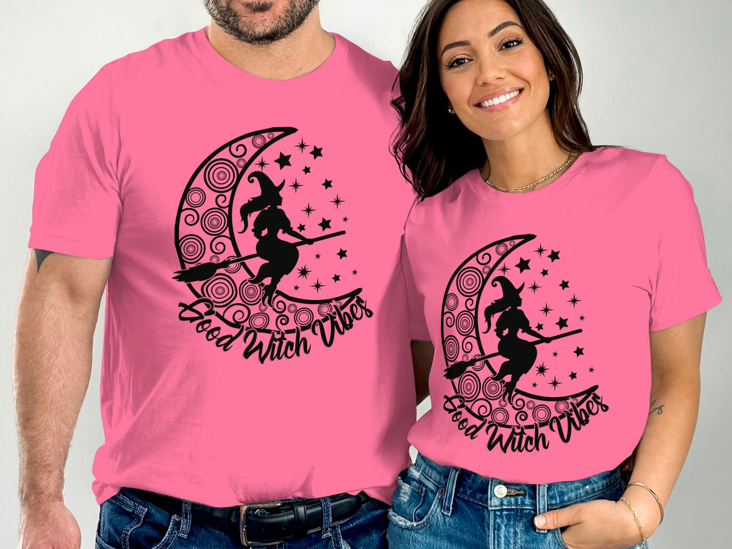 Good Witch Vibes Graphic Pink Shirt product