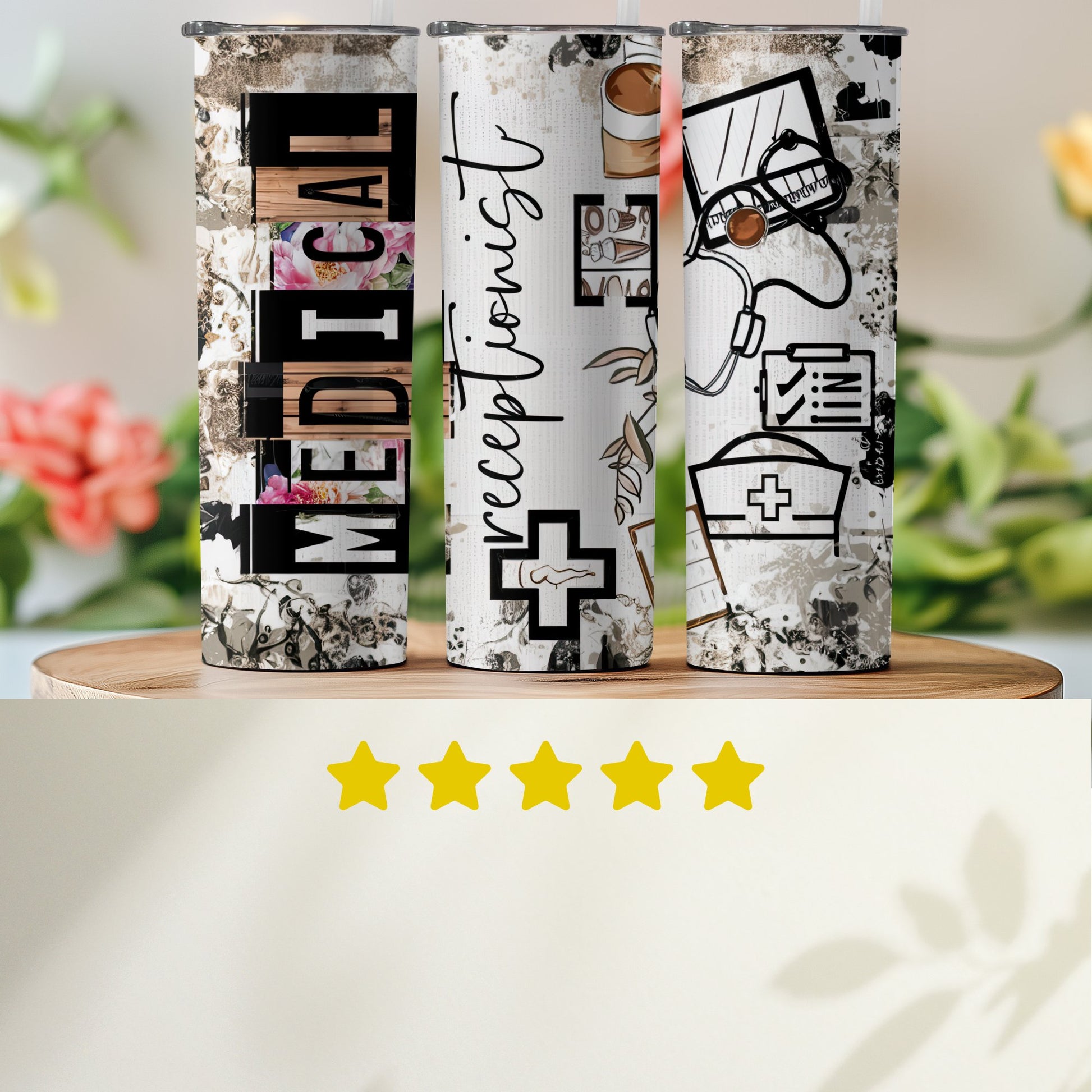 Medical Receptionist Artwork for Tumbler Product