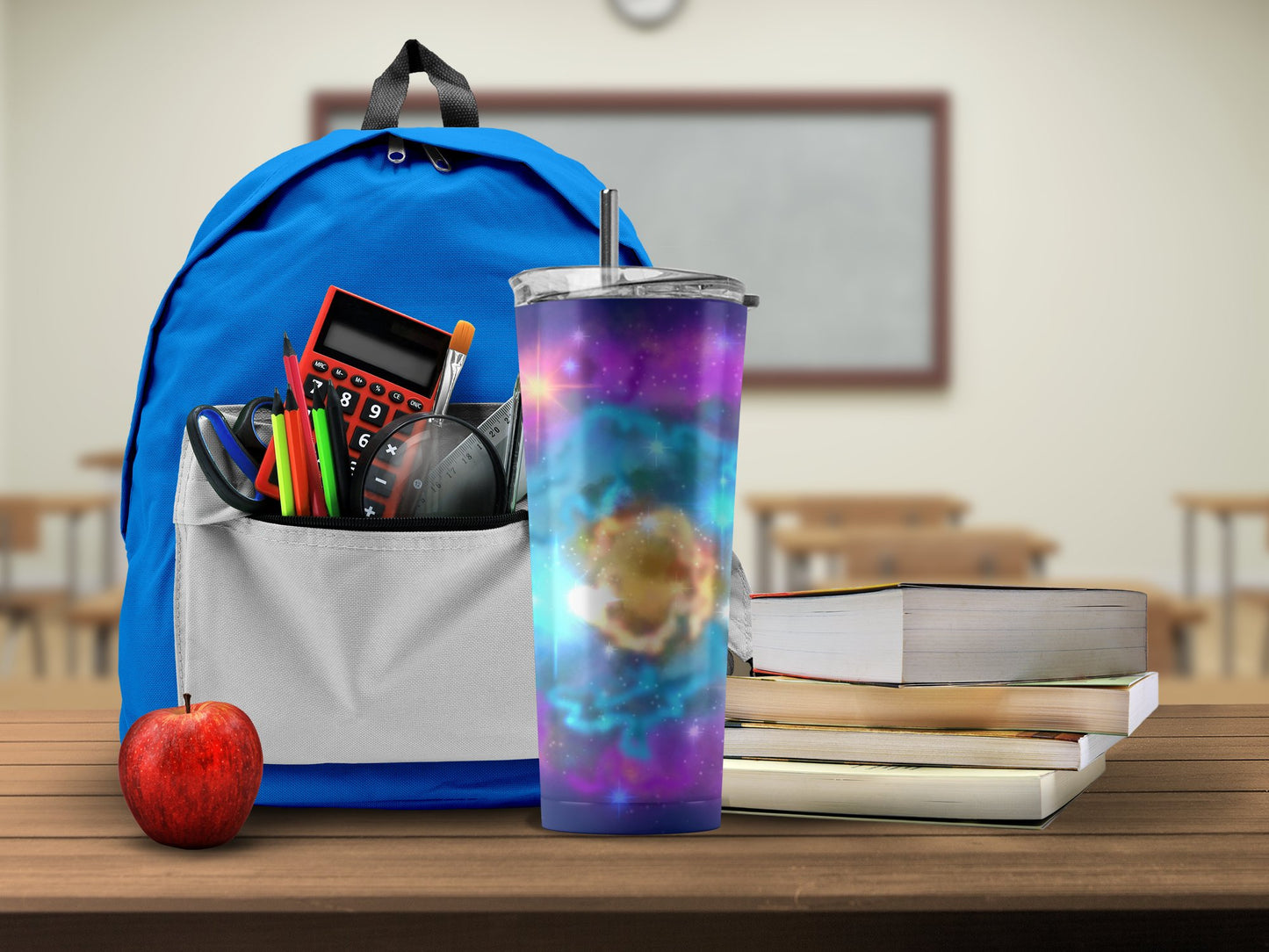 Colorful Galaxy Design Travel Tumbler product
