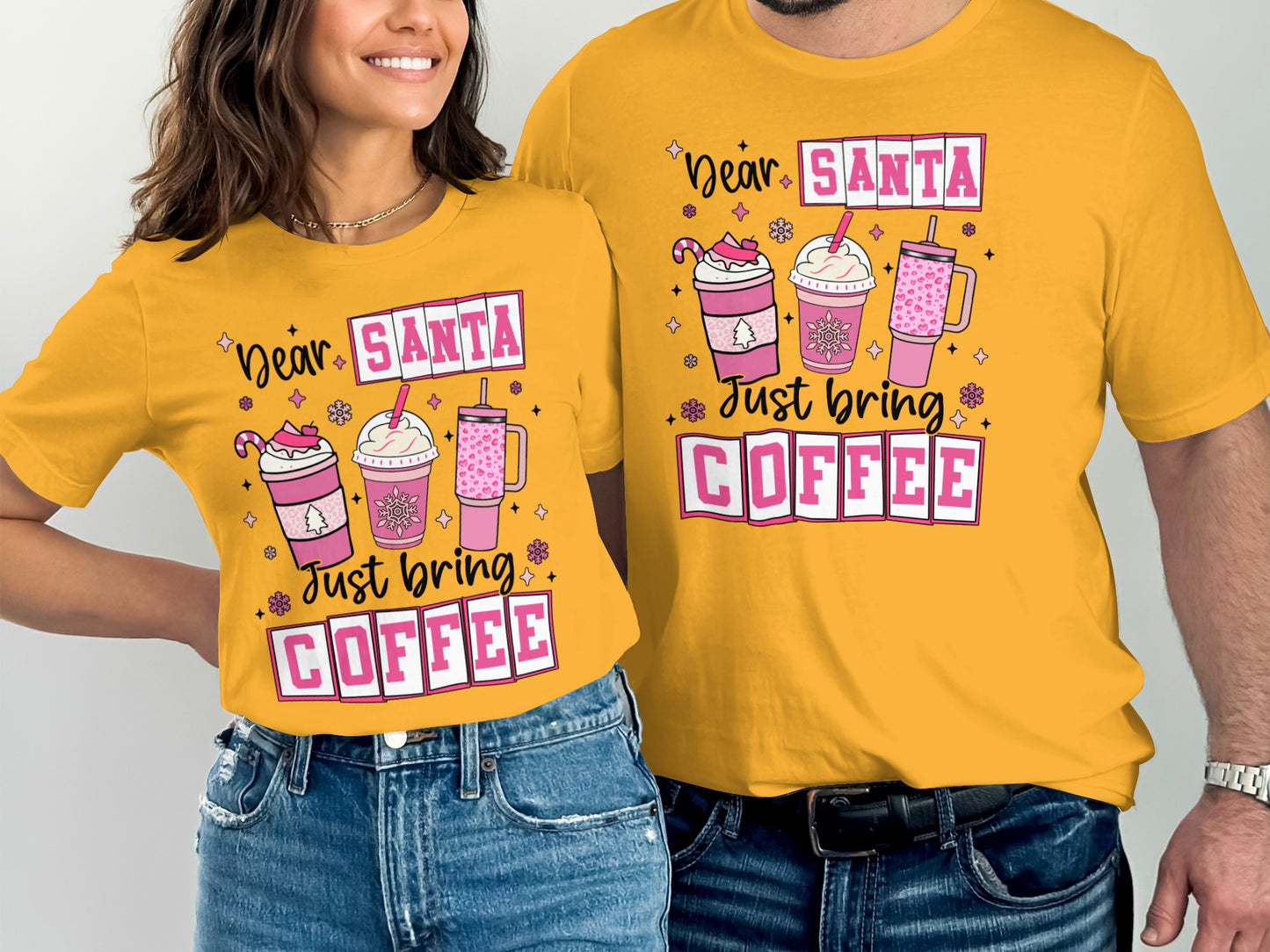 Dear Santa Just Bring Coffee Graphic Tee