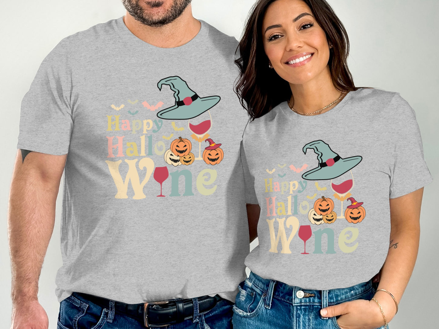 Happy HalloWine Funny Halloween Graphic Tee product