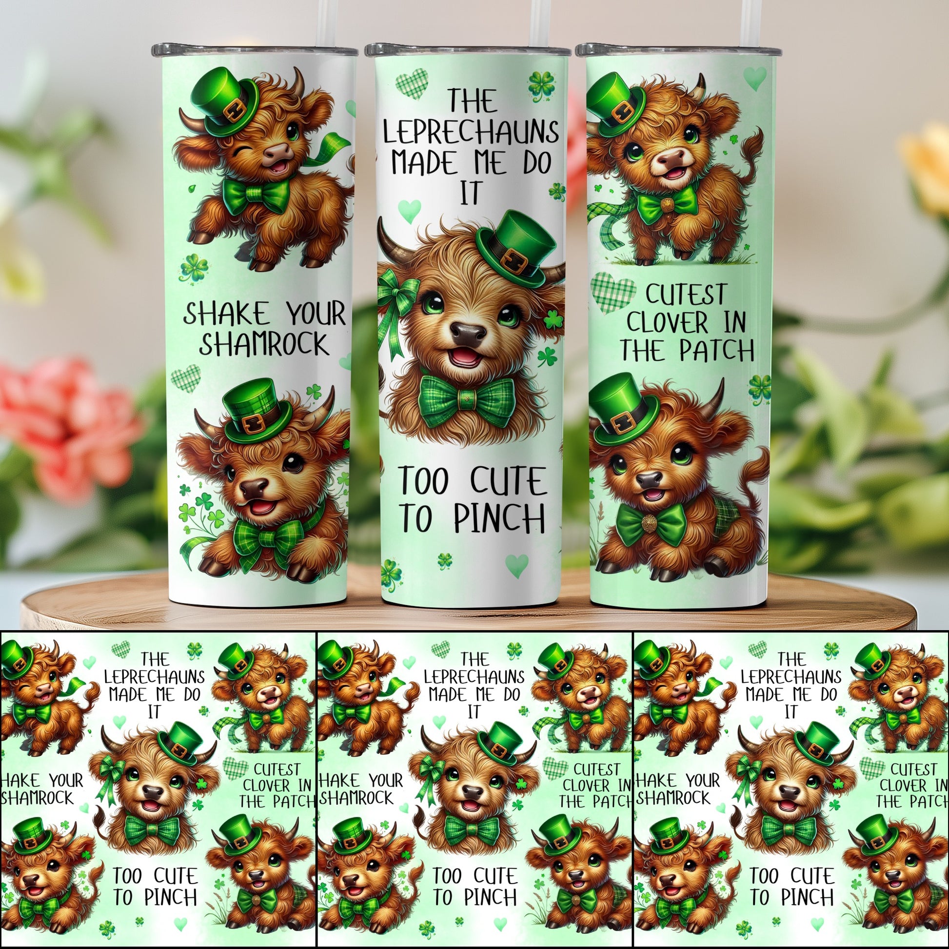 Too Cute to Pinch Shake Your Shamrock St Patrick's Tumbler