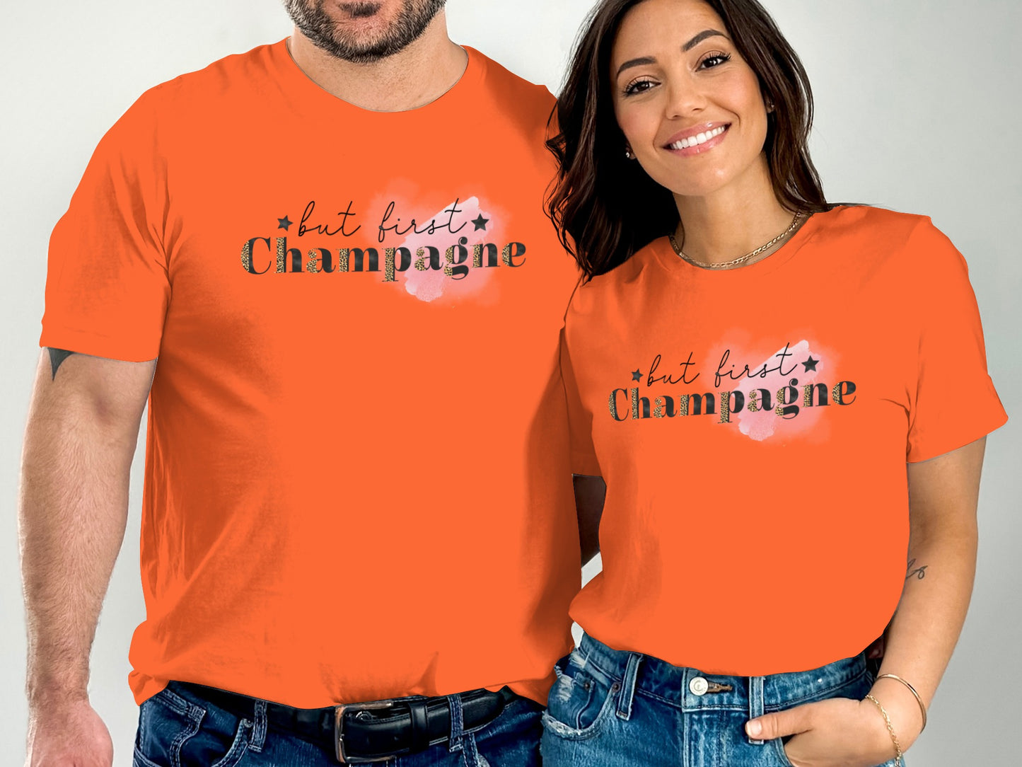 But First Champagne Graphic Tee Shirt for Casual Wear