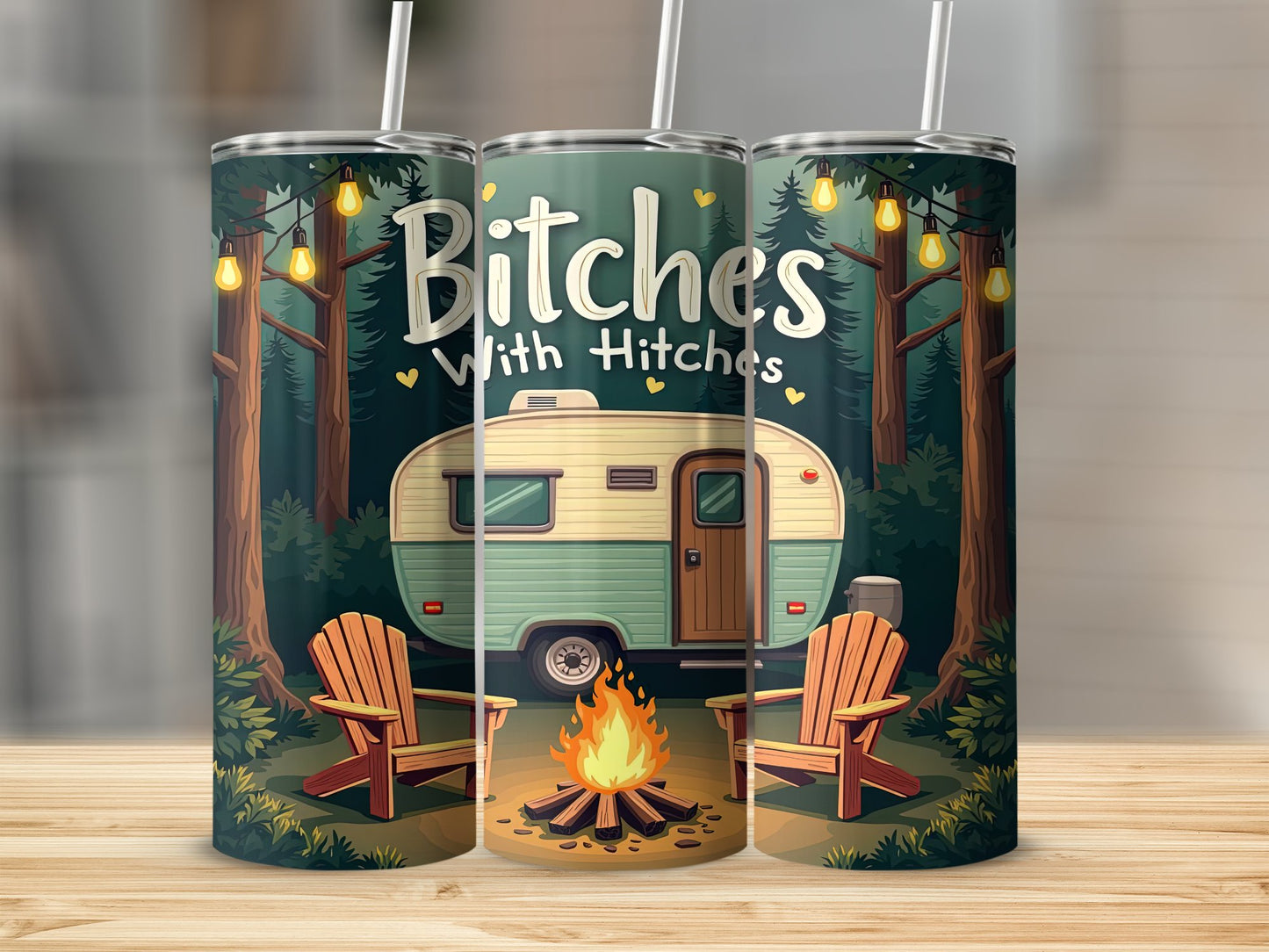 Bitches With Hitches Camper Forest Scene Product