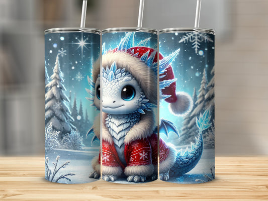 Cute Ice Dragon in Winter Wonderland Tumbler product type