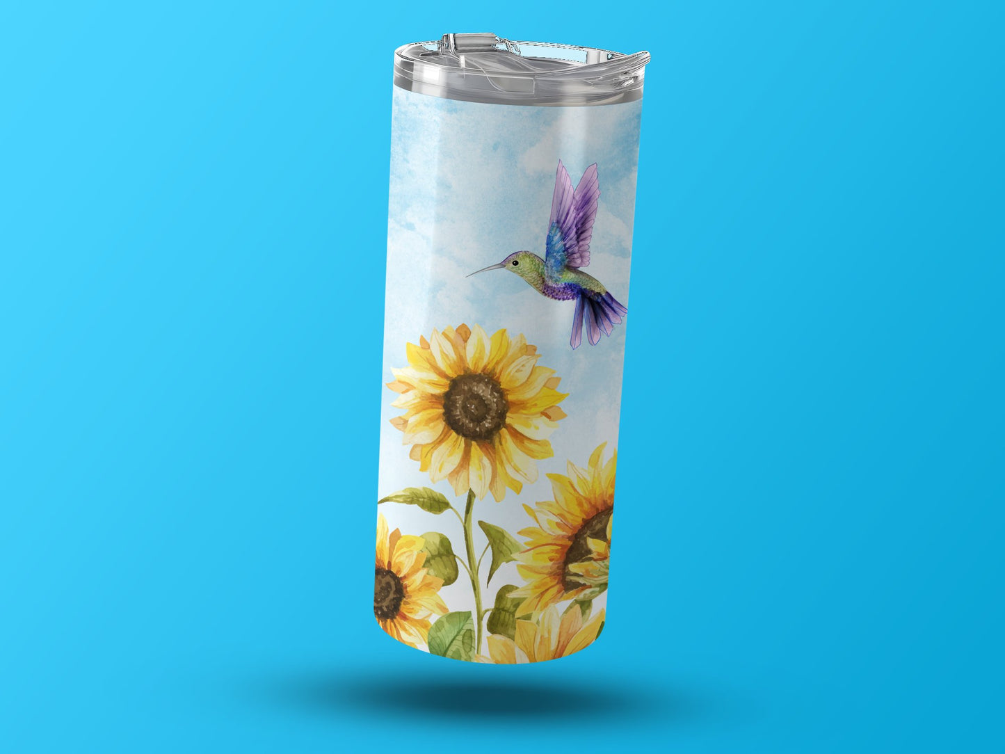 Sunflower and Hummingbird Design Tumbler product