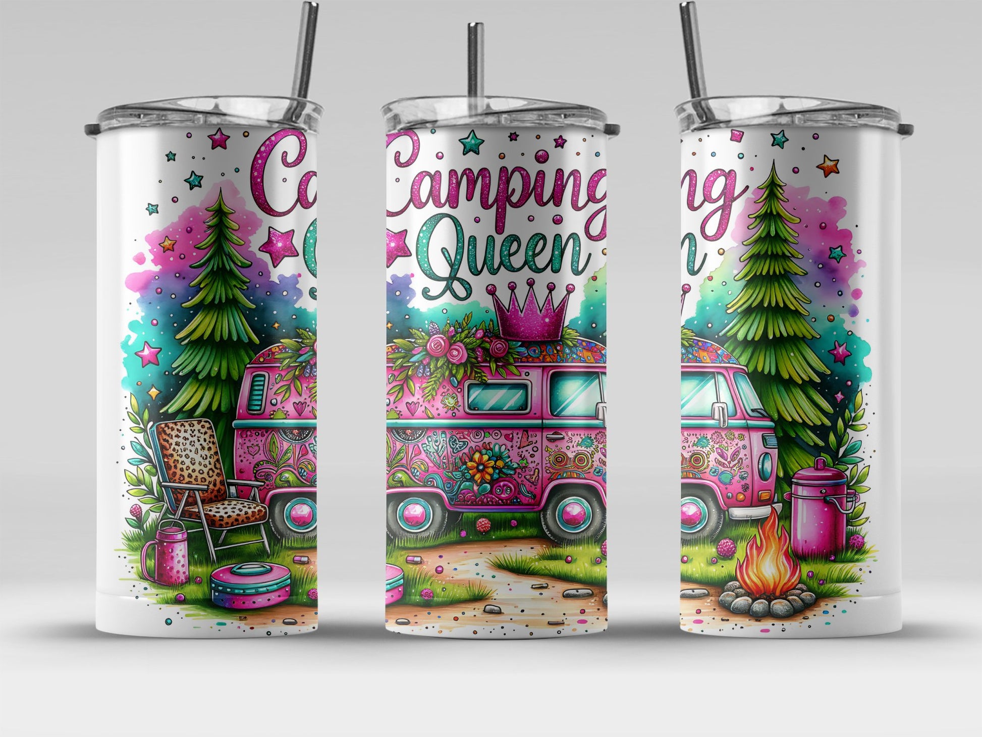Camping Queen Vibrant Scenic Insulated Tumbler product