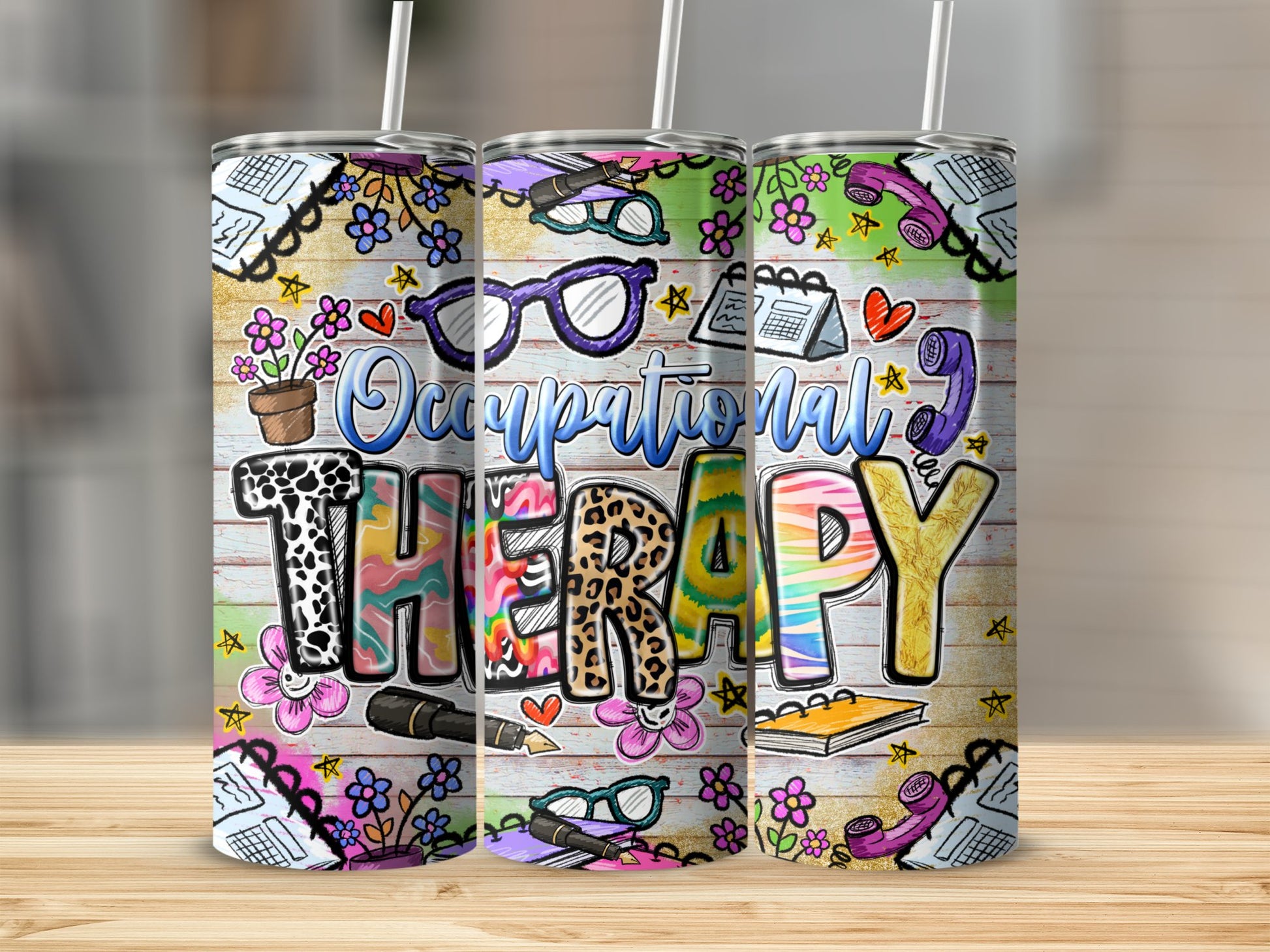 Occupational Therapy Tumbler Colorful Art Design product