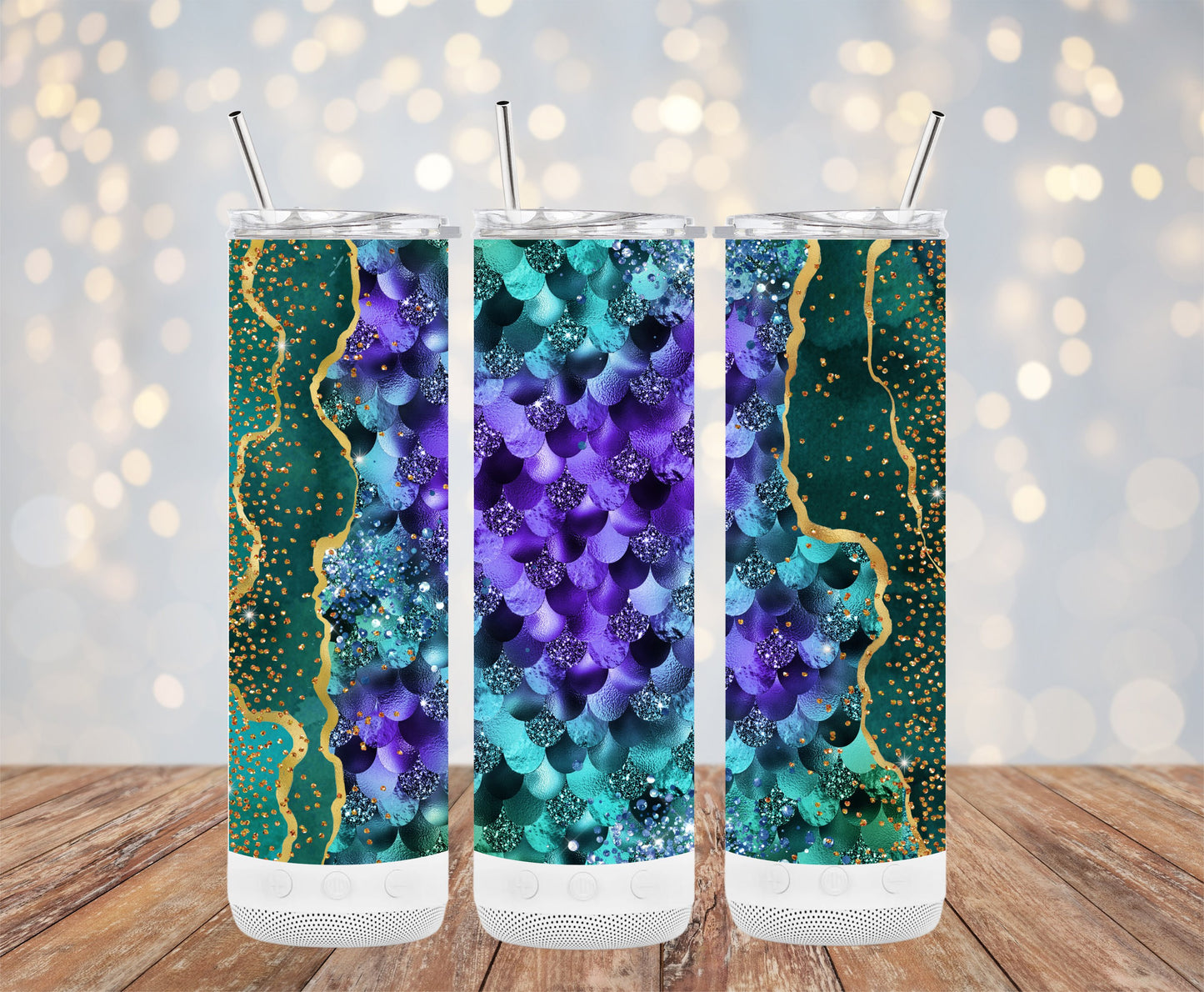 Elegant Ombre Glitter Stainless Steel Tumbler product