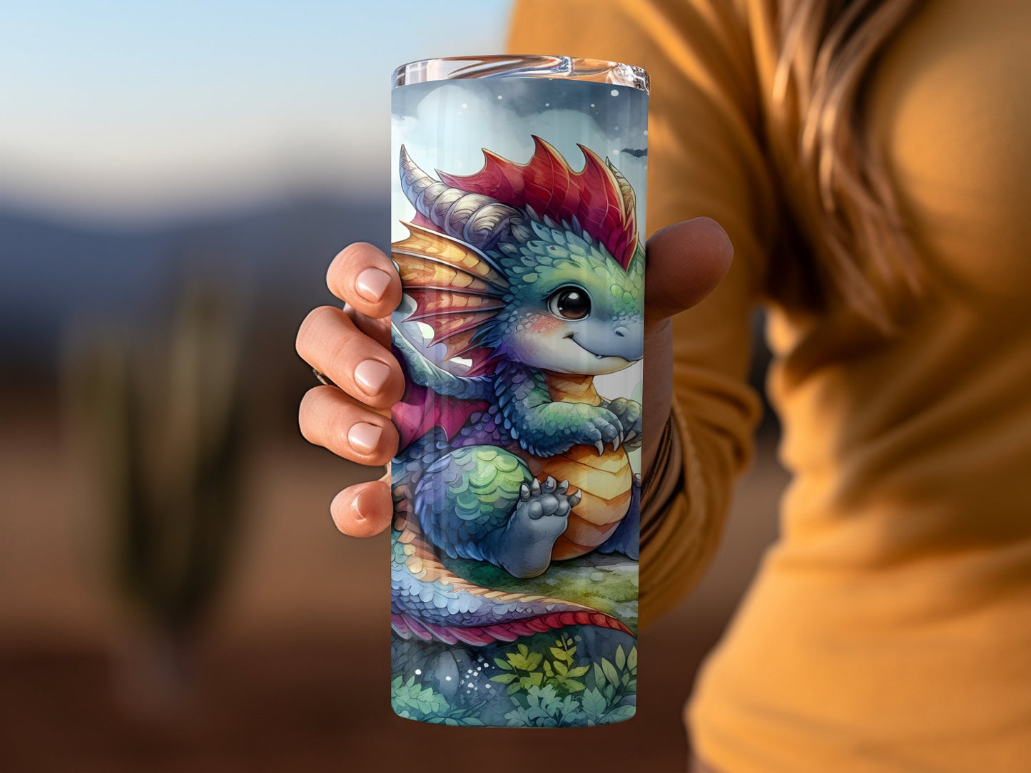 Adorable Colorful Dragon Art Insulated Tumbler product