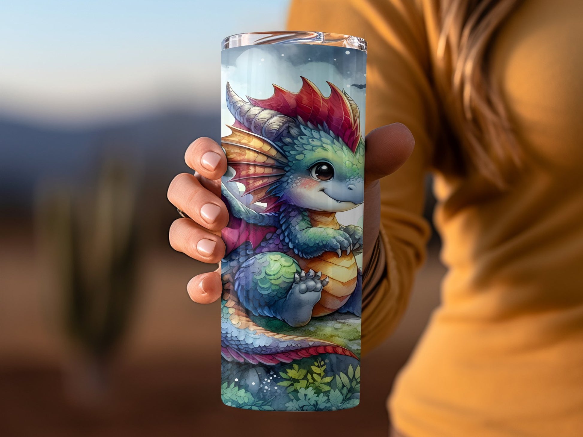 Adorable Colorful Dragon Art Insulated Tumbler product
