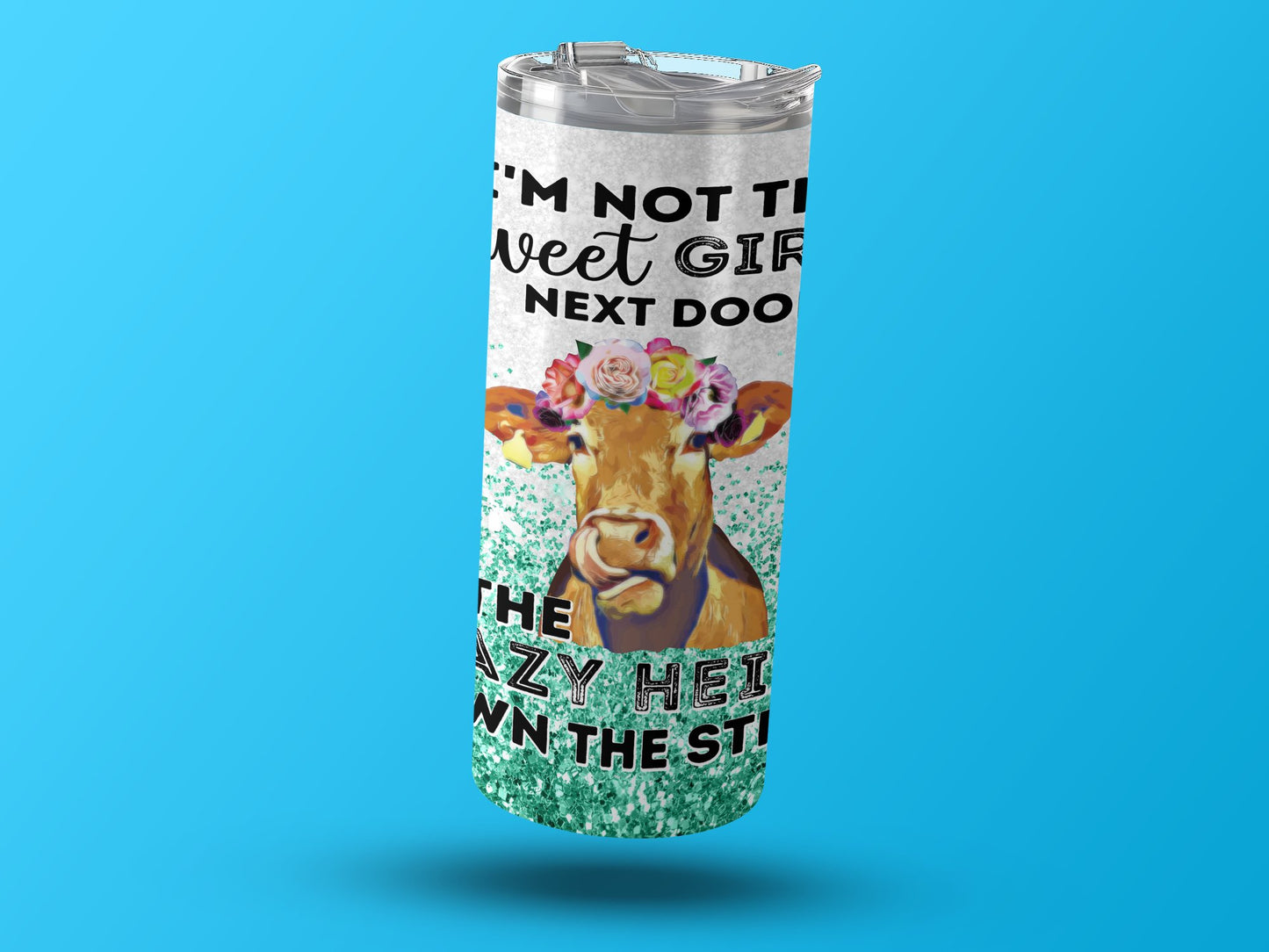 Cute Floral Cow Design Insulated Tumbler Drinkware product