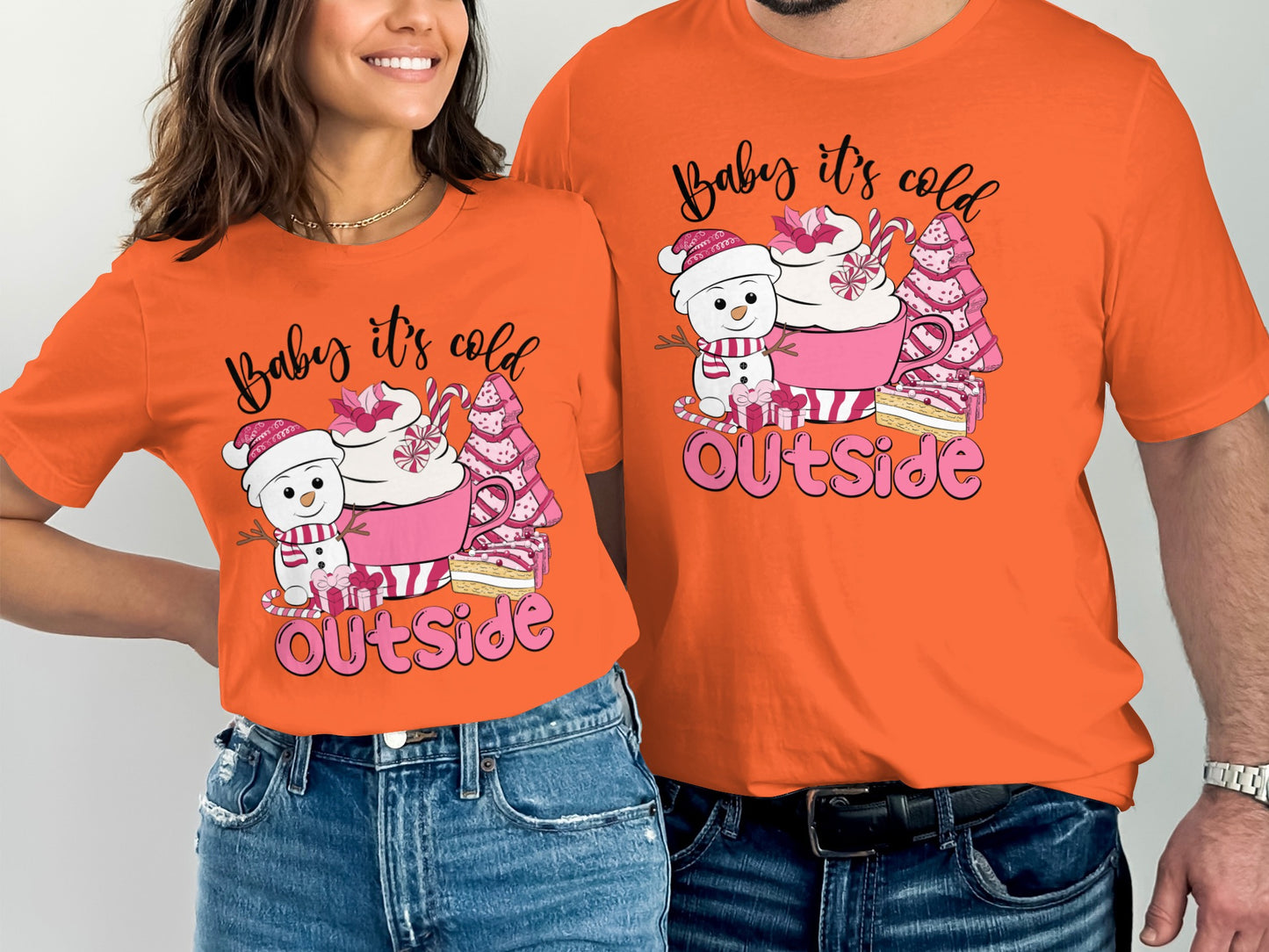 Baby It's Cold Outside Cute Snowman T-Shirt