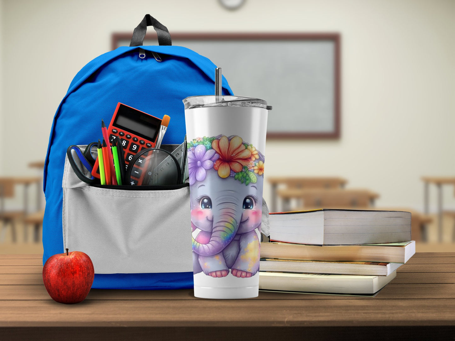 Adorable Elephant Design Insulated Tumbler Product
