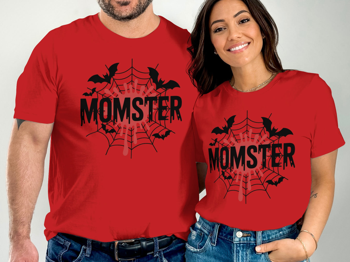HALLOWEEN MOMSTER GRAPHIC RED HALLOWEEN SHIRT product type