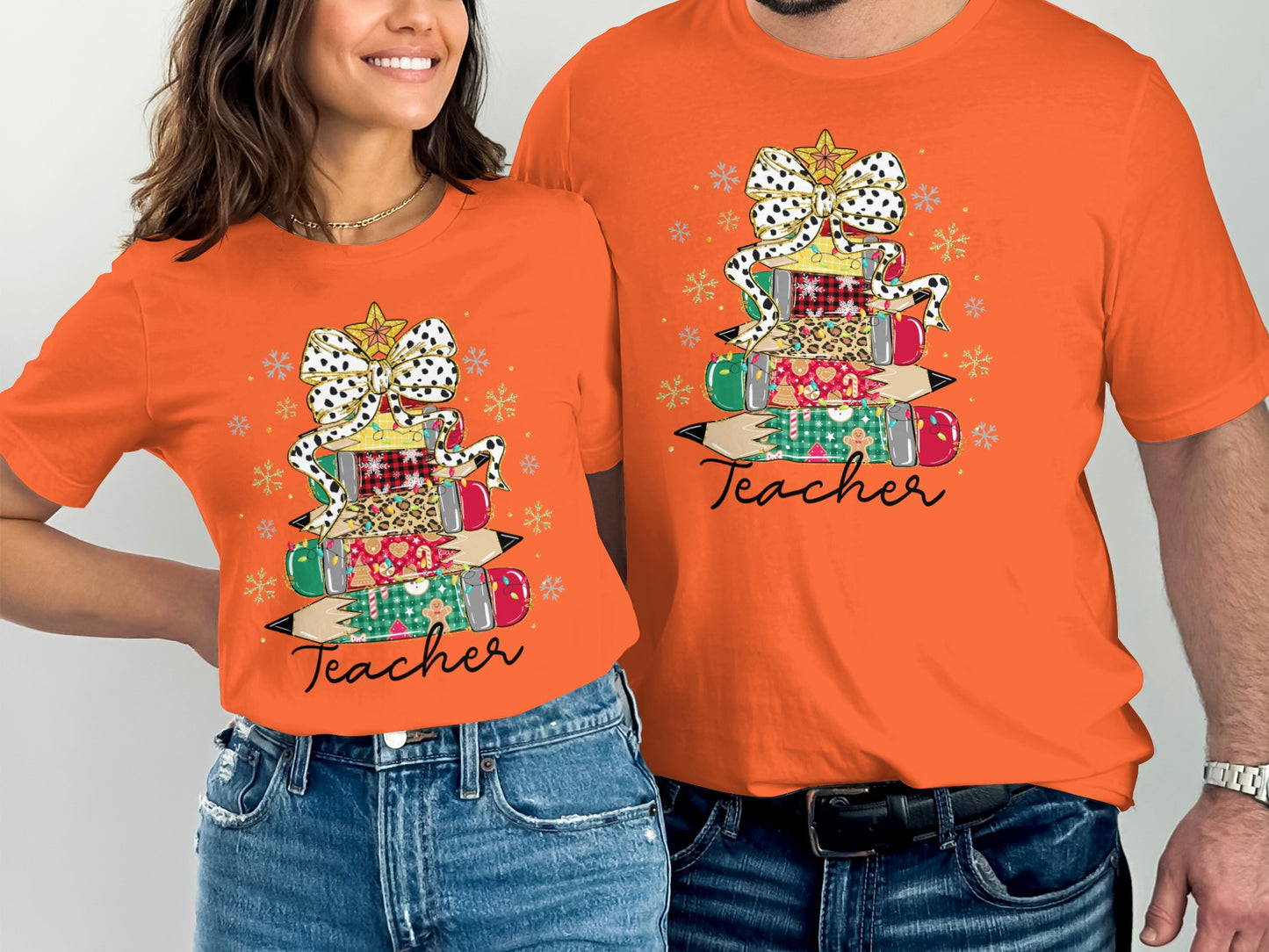 Christmas Tree Teacher Graphic T-Shirt