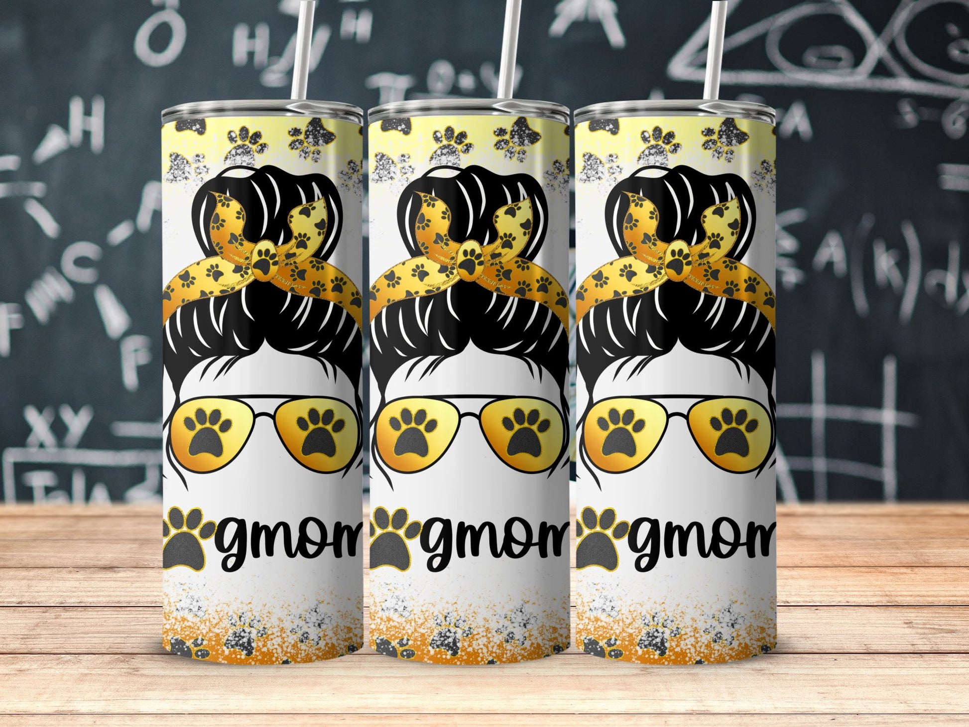 Gmom Design Tumbler with Paw Print Theme Tumbler product type