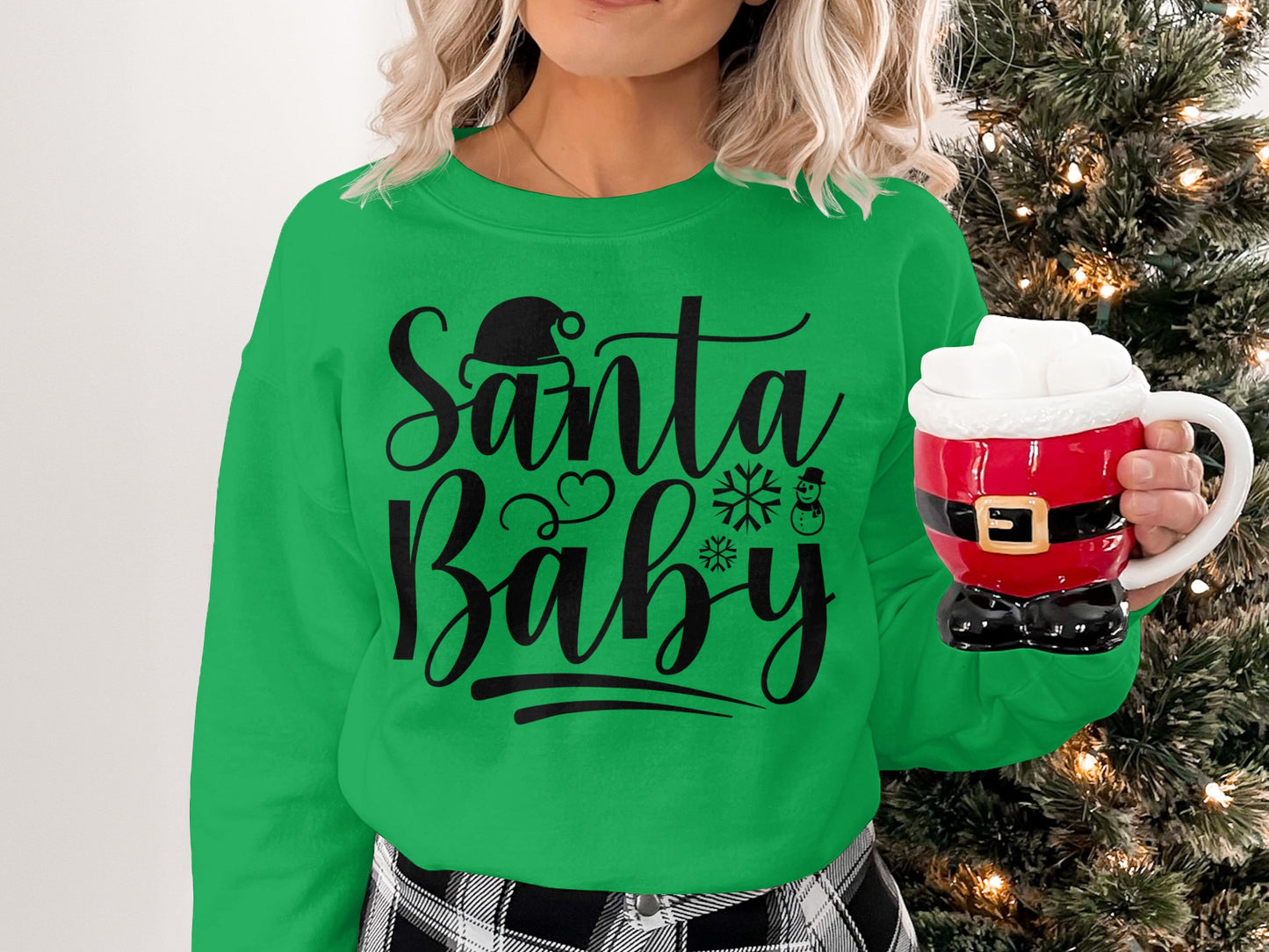 Santa Baby Graphic Holiday Sweatshirt Product
